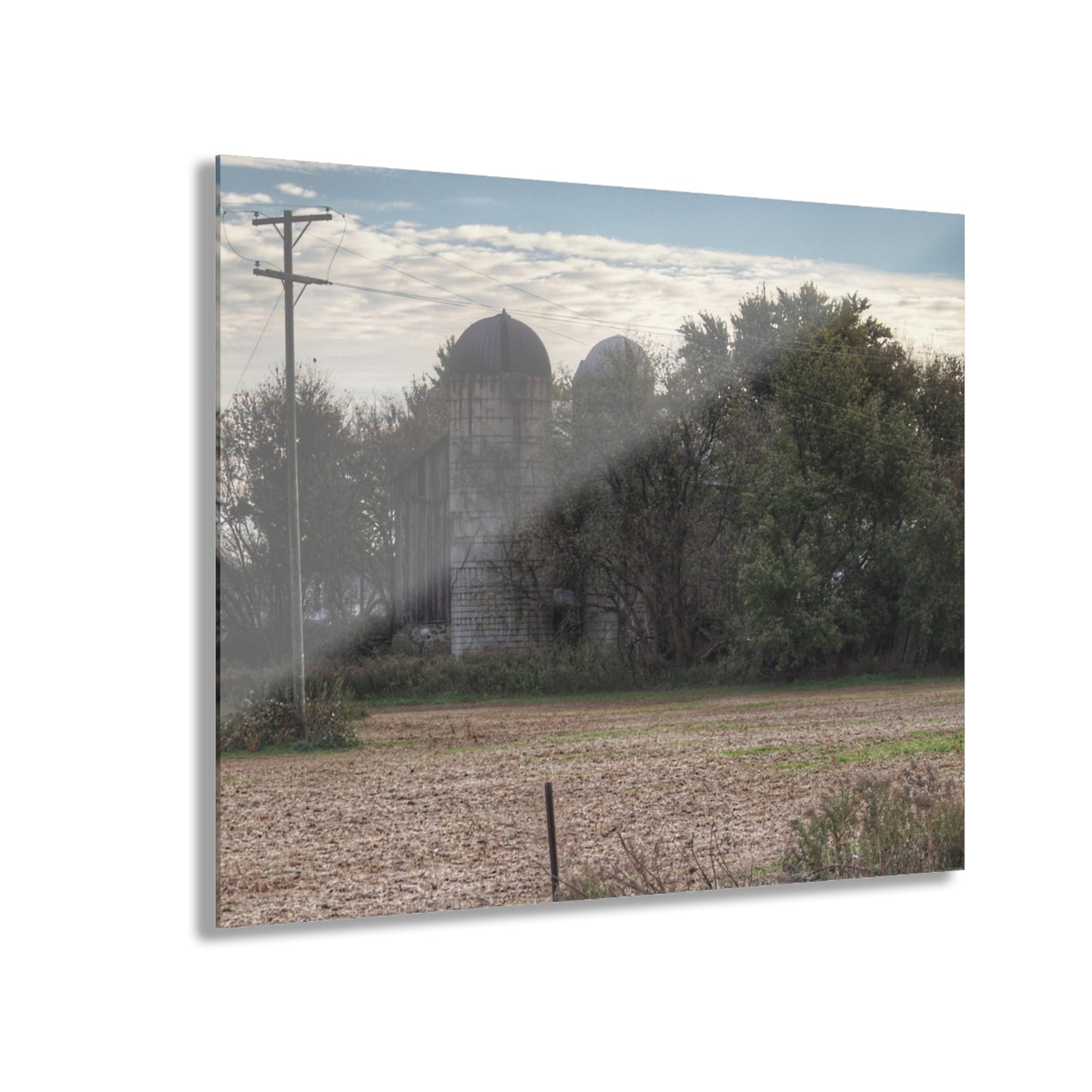 U R There Photography Burnside Road Grey I Rustic Farmhouse Acrylic Wall Print
