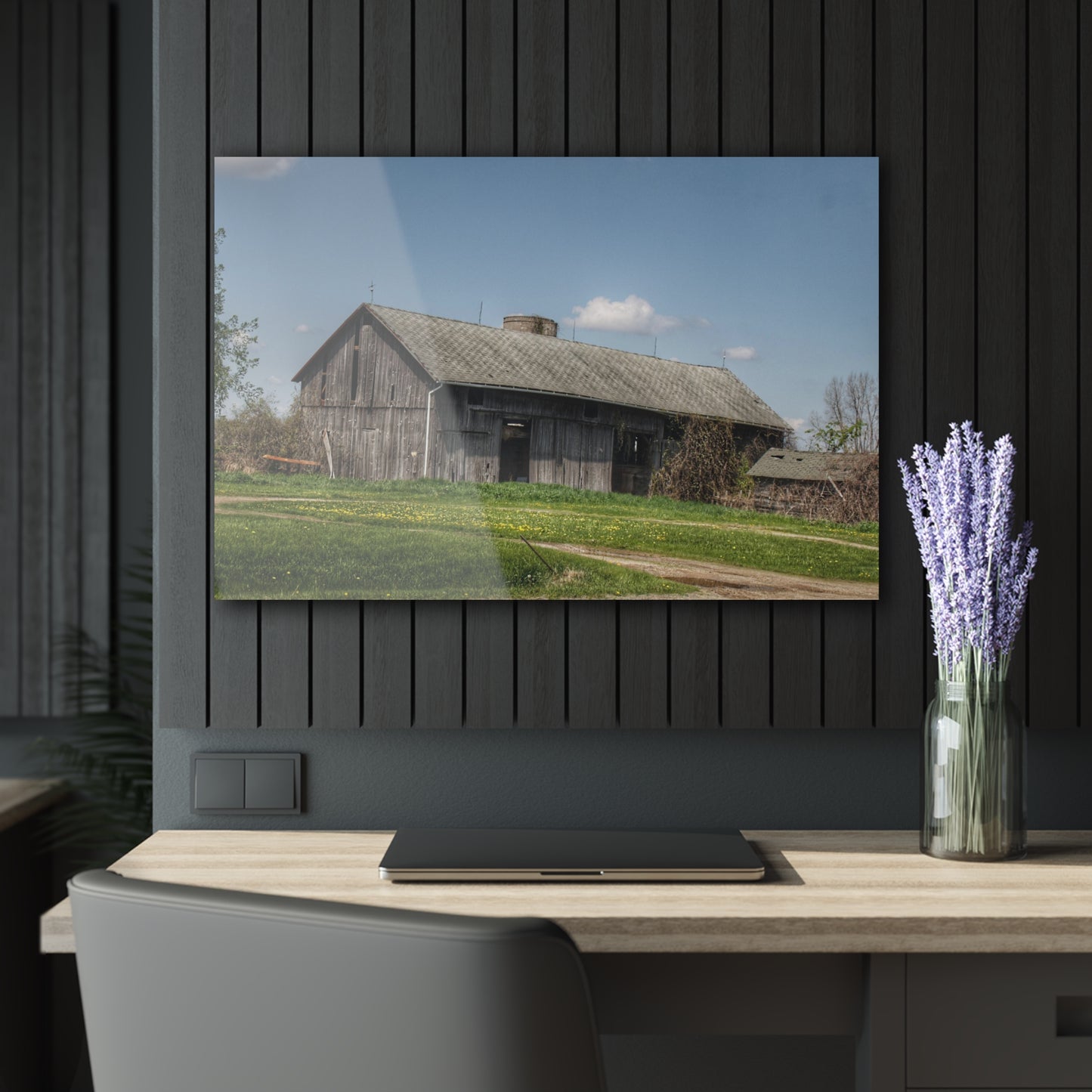 U R There Photography Wilder Road Grey II Rustic Farmhouse Acrylic Wall Print