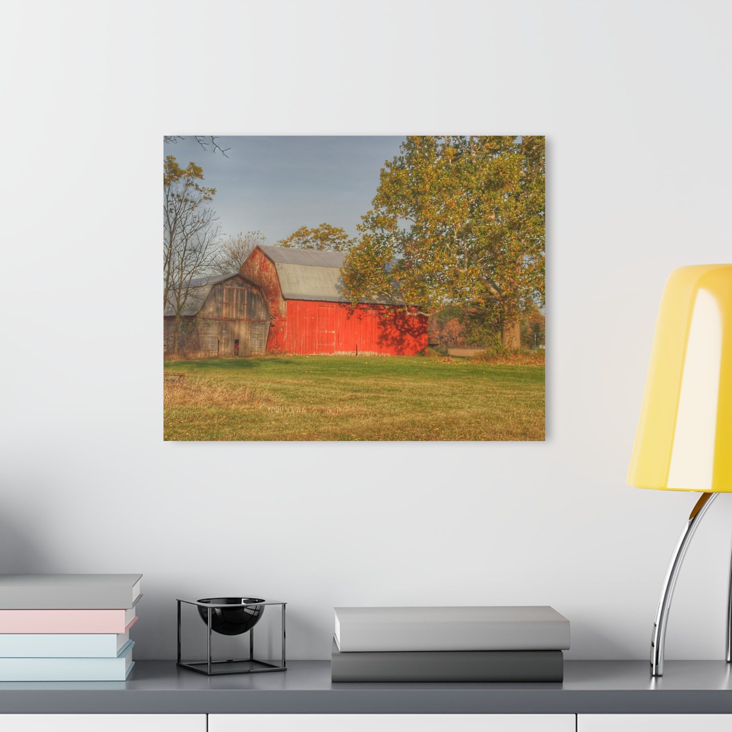 U R There Photography Barkley Road Red I Rustic Farmhouse Acrylic Wall Print
