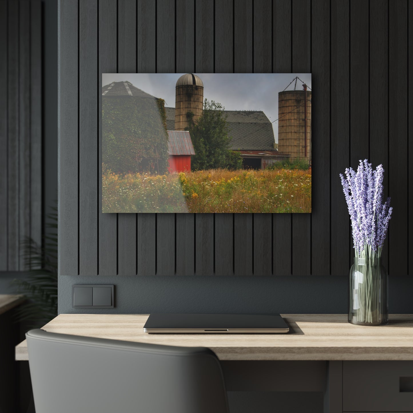 U R There Photography Silos of Otisville Rustic Farmhouse Acrylic Wall Print