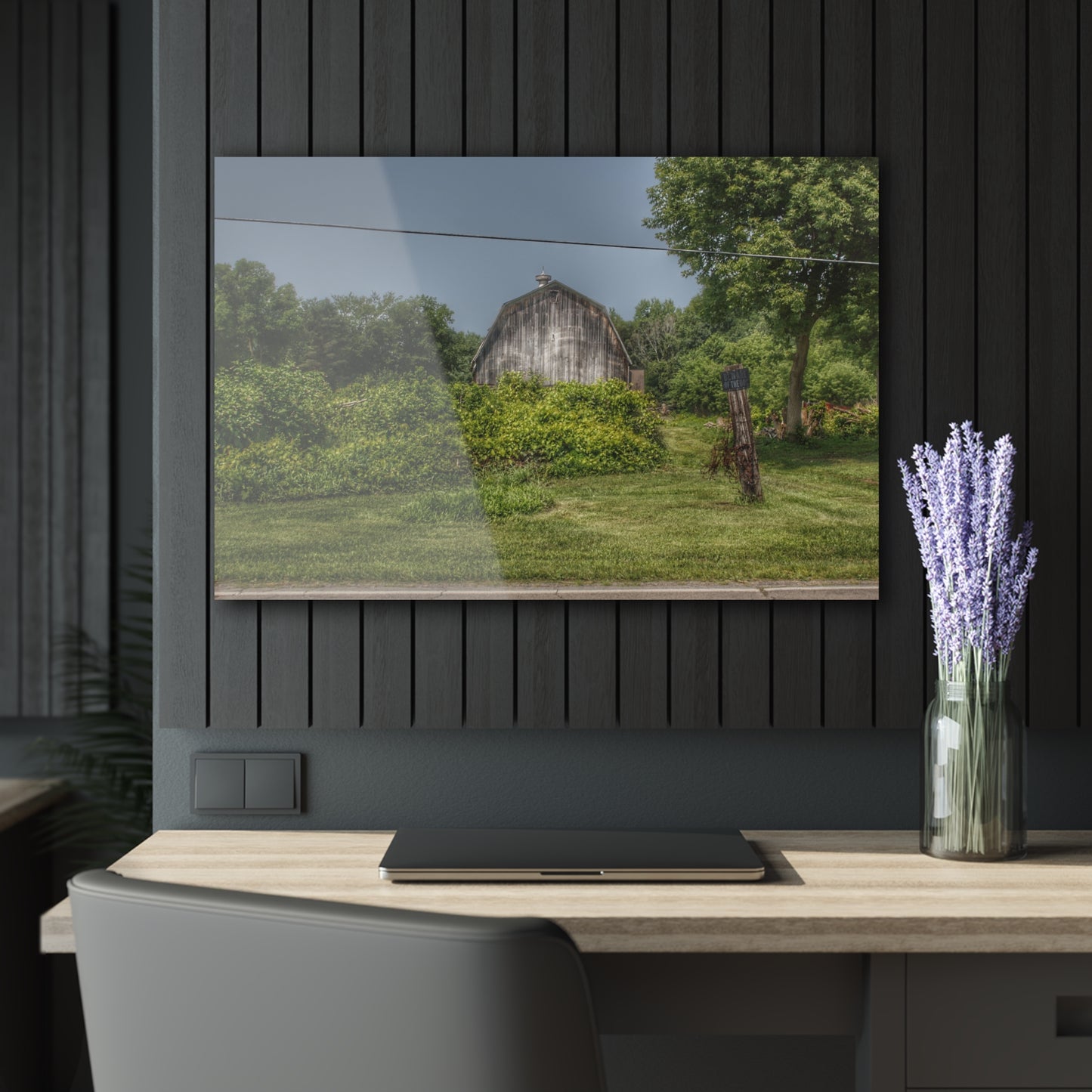 U R There Photography Vassar Road Hidden Grey I Rustic Farmhouse Acrylic Wall Print