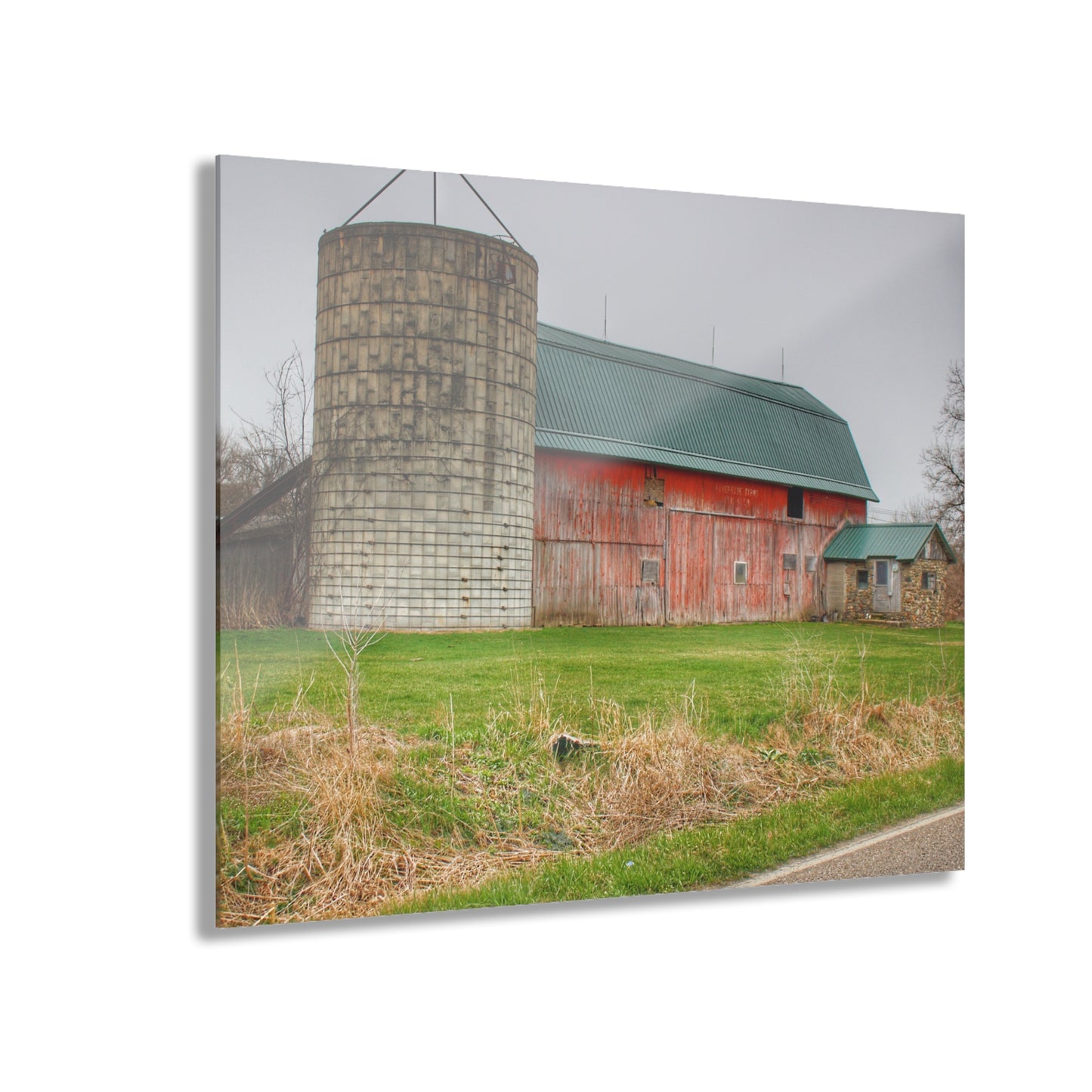 U R There Photography Plumb Creek Road Red I Rustic Farmhouse Acrylic Wall Print