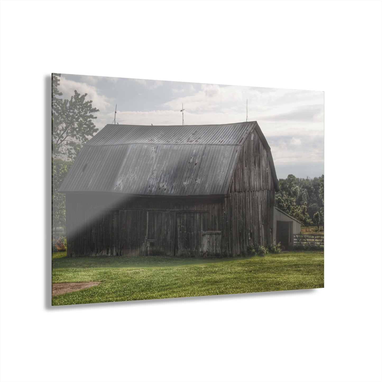 U R There Photography Rich Road Grey Rustic Farmhouse Acrylic Wall Print