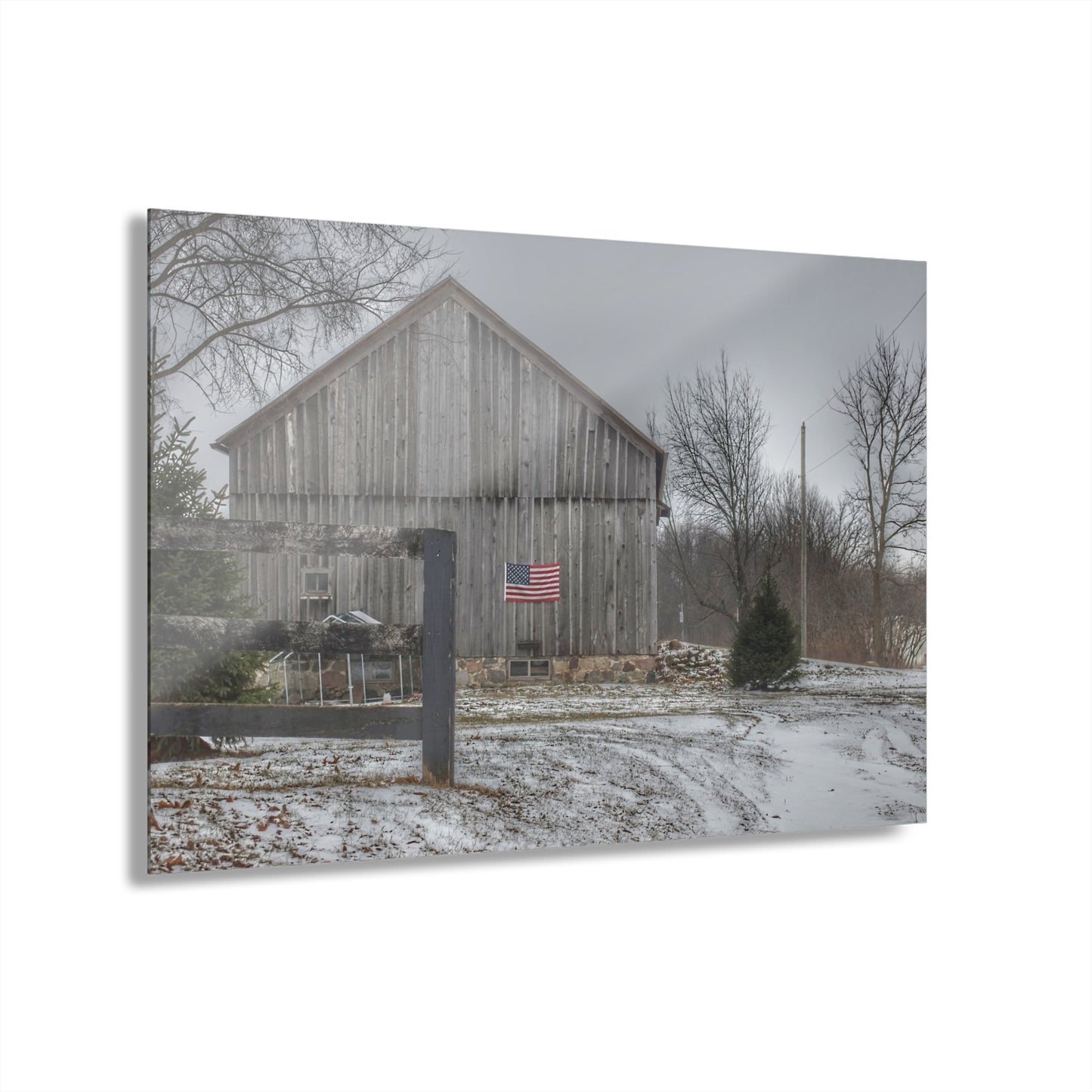 U R There Photography Sutton Road Patriot Grey I Rustic Farmhouse Acrylic Wall Print