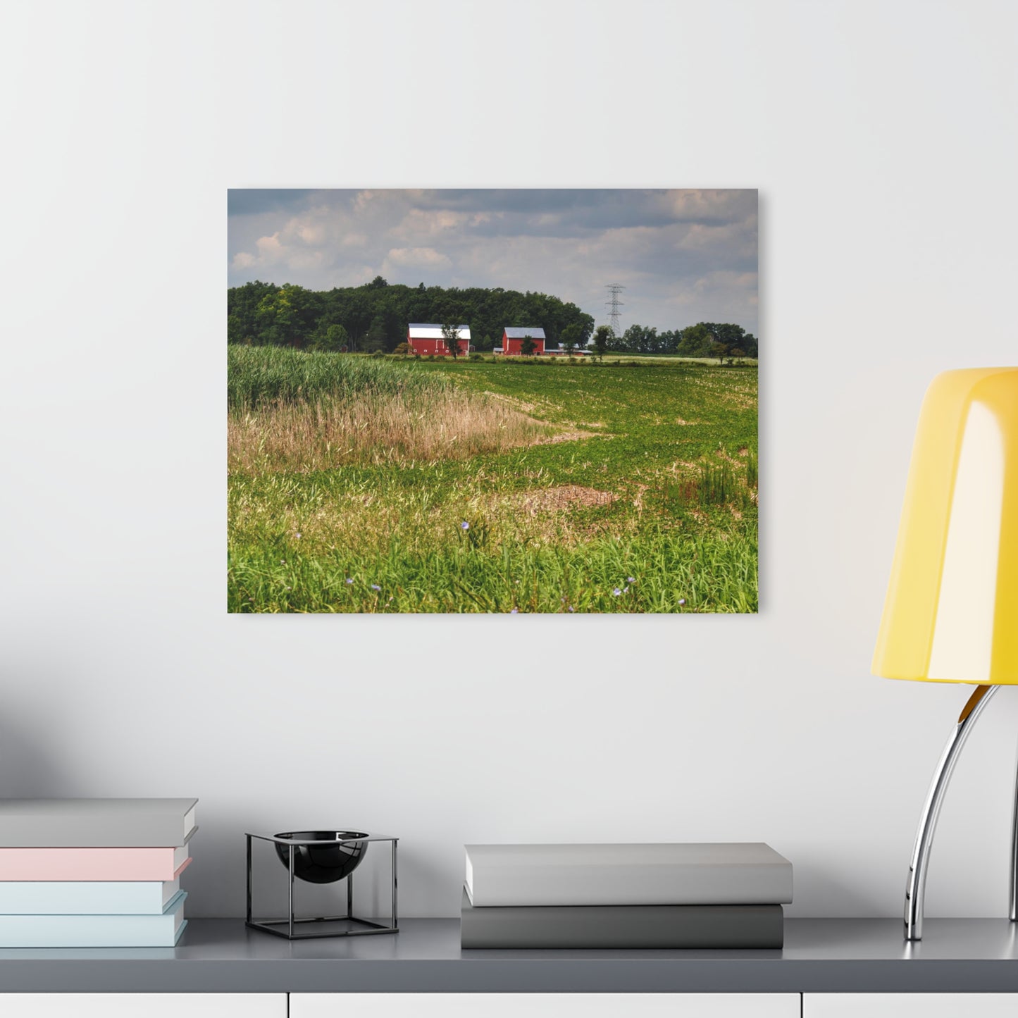 Rustic Farmhouse Wall Print Featuring Across the Field in Elba II