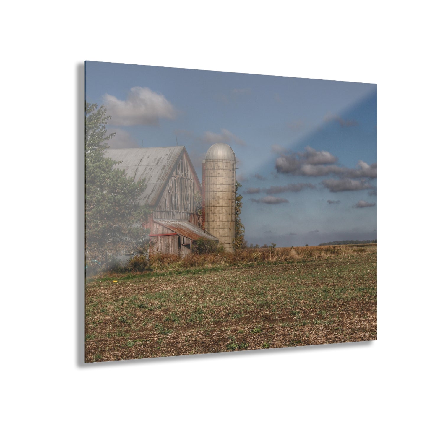 U R There Photography Sheridan Line Road Grey II Rustic Farmhouse Acrylic Wall Print