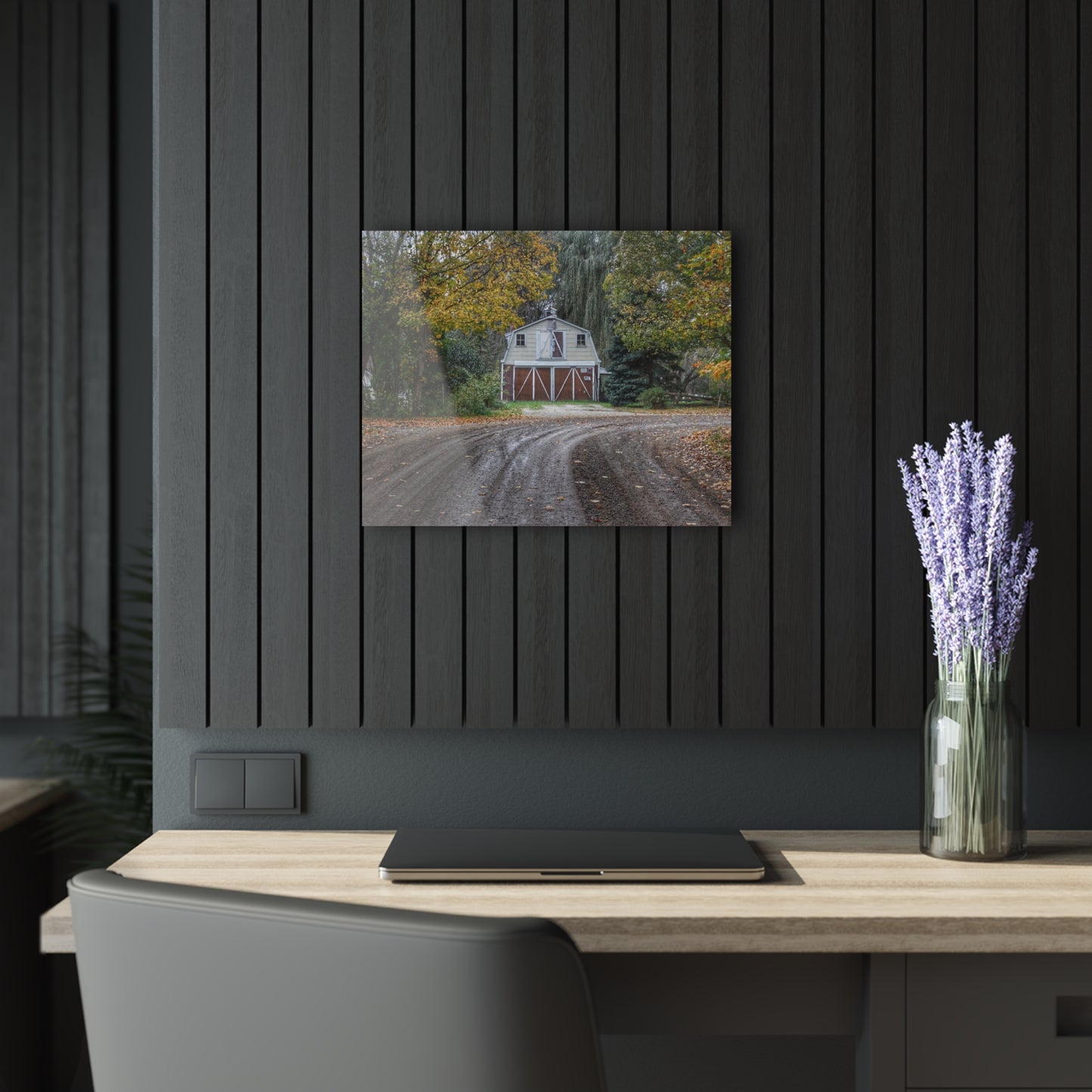 U R There Photography Barn at the Bend Rustic Farmhouse Acrylic Wall Print
