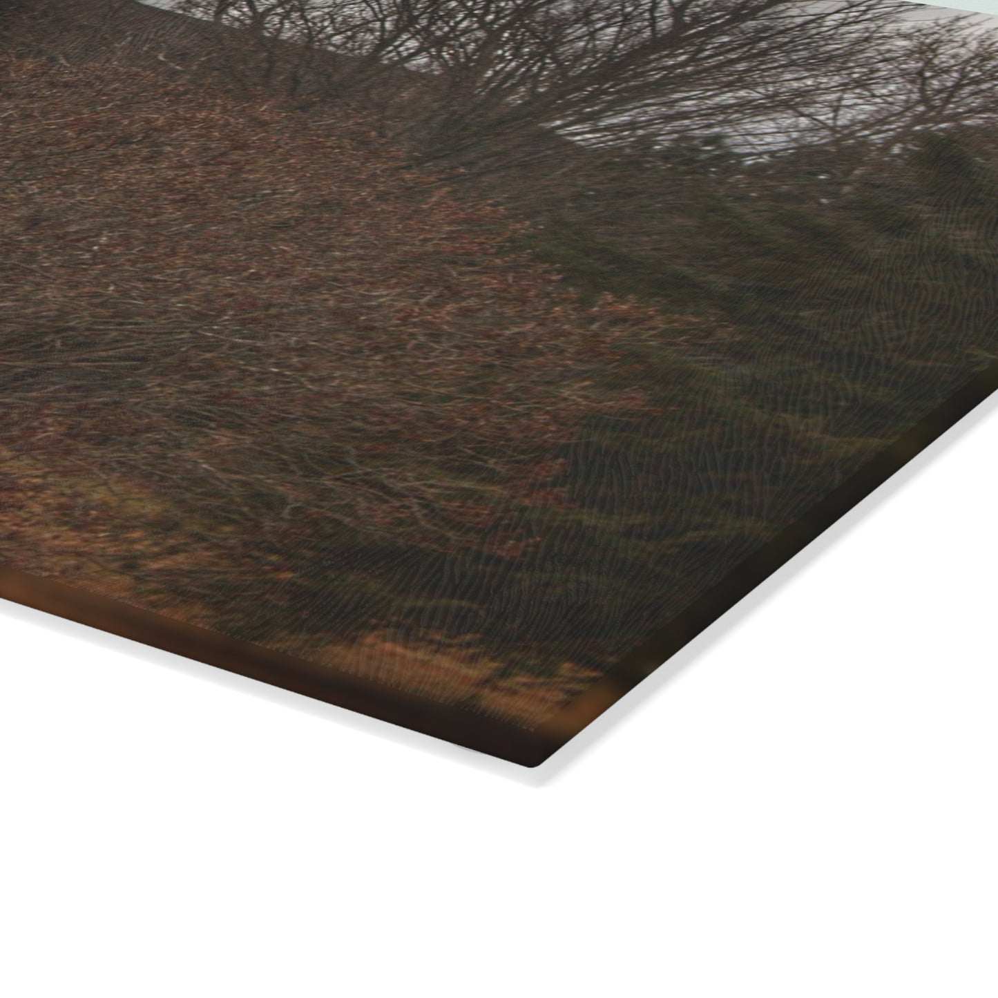 U R There Photography Caro Grey Hidden Rustic Farmhouse Tempered-Glass Cutting Board
