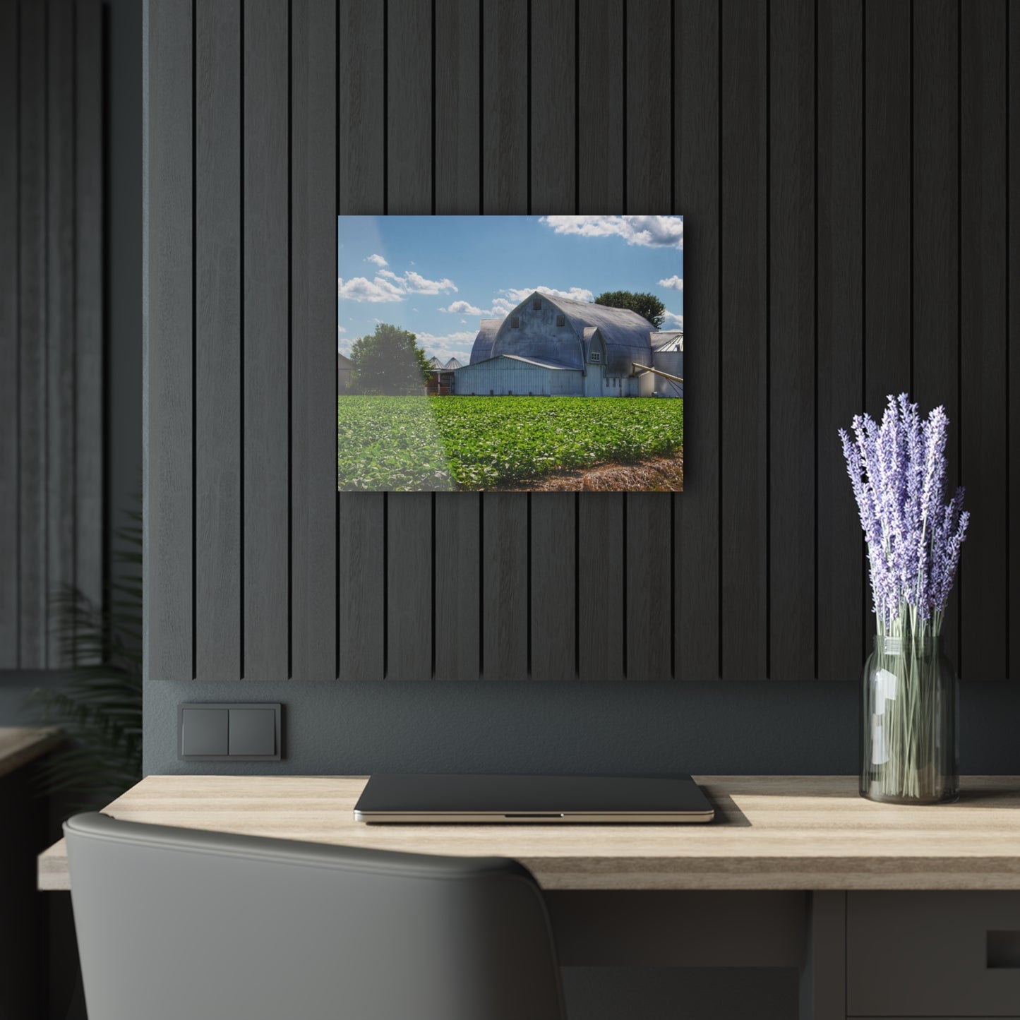 U R There Photography Canada Road White Rustic Farmhouse Acrylic Wall Print