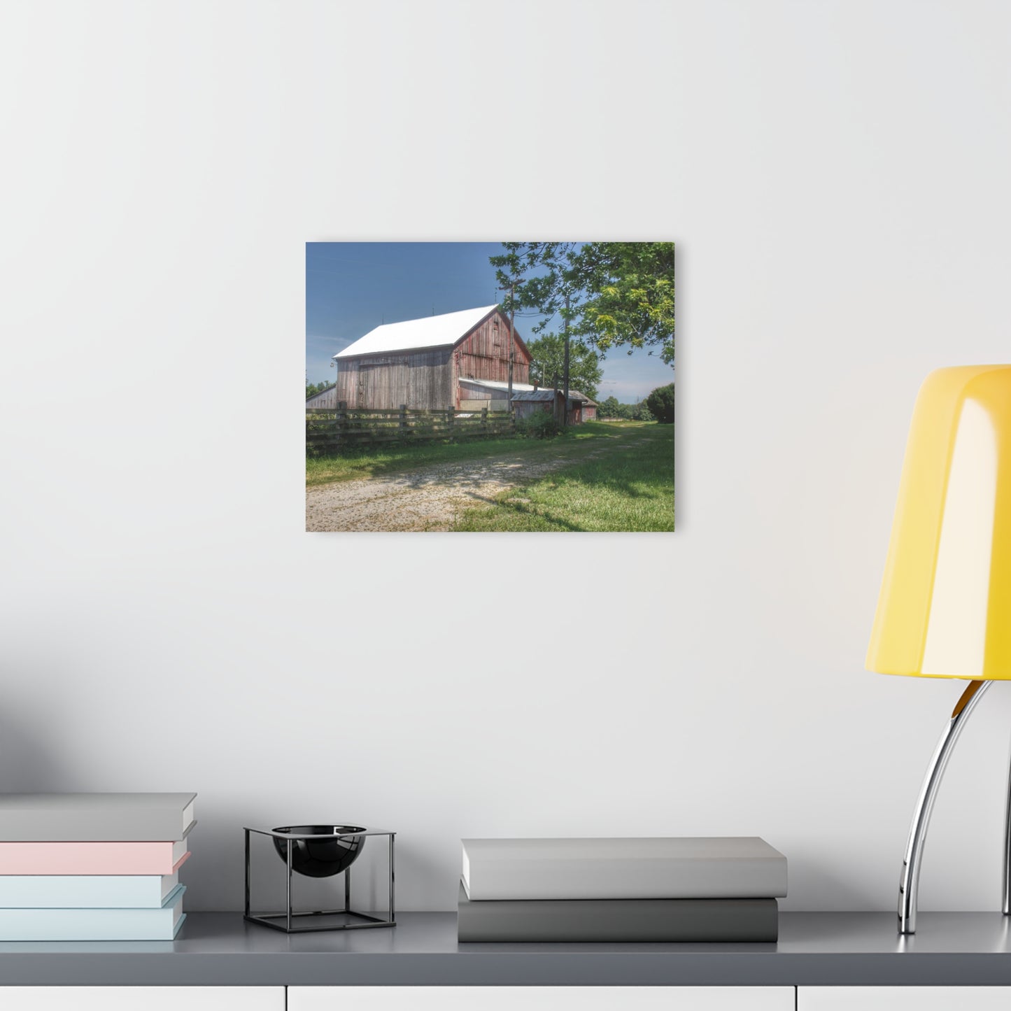 U R There Photography Castle Road Cow Barn II Rustic Farmhouse Acrylic Wall Print