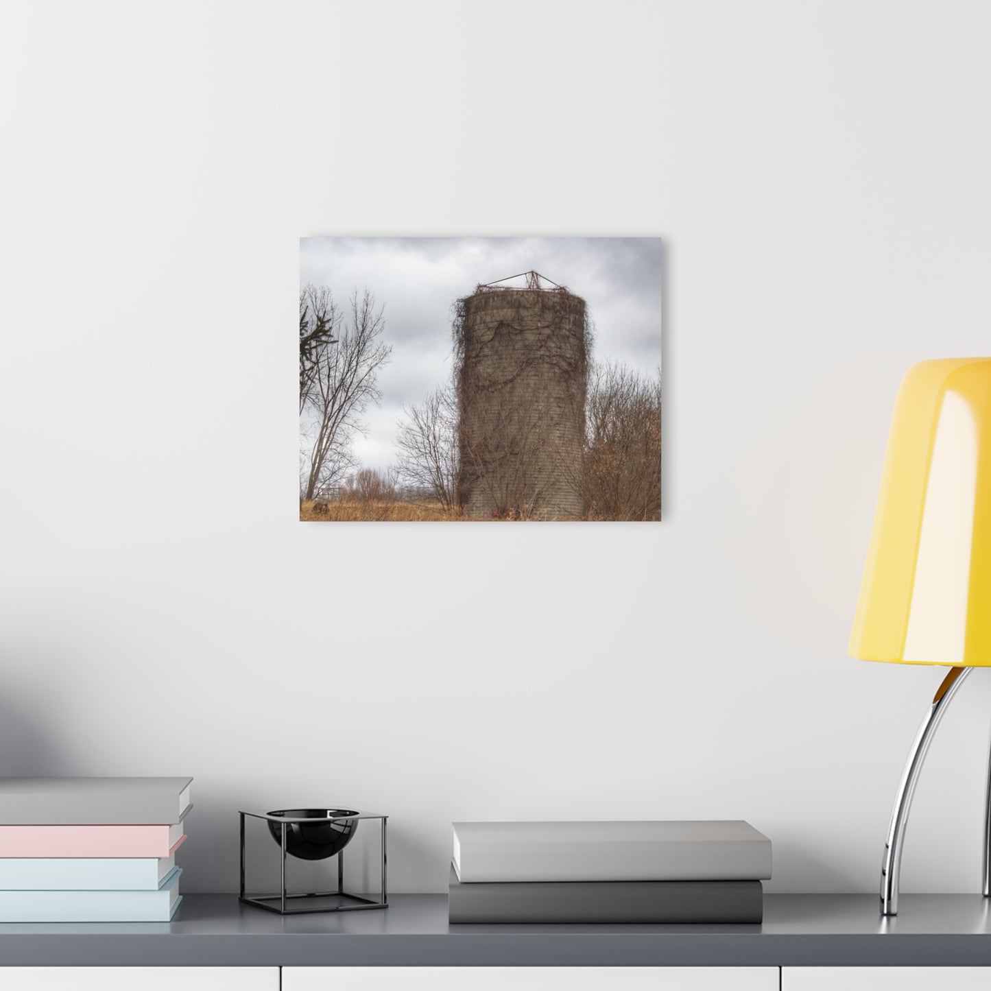U R There Photography West Barnes Lake Silo Rustic Farmhouse Acrylic Wall Print