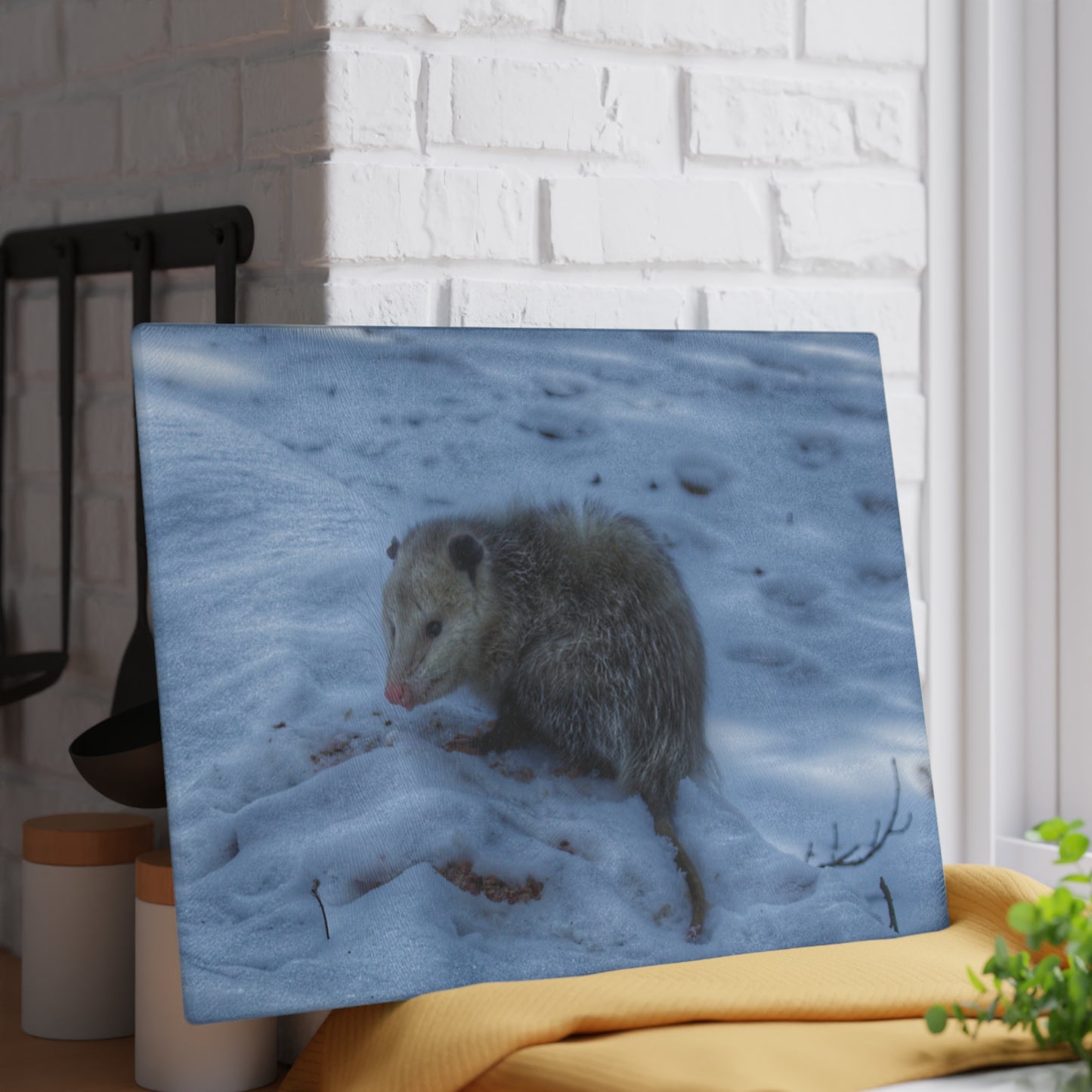 U R There Photography Sutton Road Possum Rustic Farmhouse Tempered-Glass Cutting Board