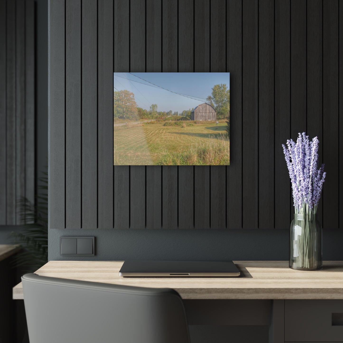 U R There Photography Snover Grey II Rustic Farmhouse Acrylic Wall Print