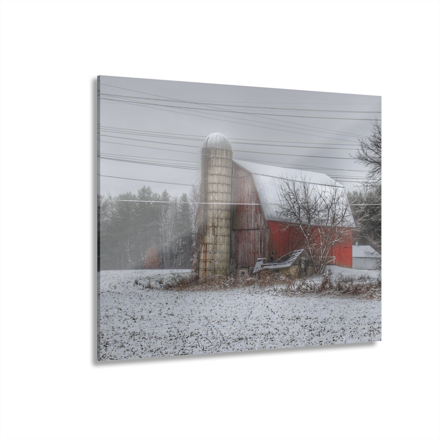 U R There Photography Arbela Road Red Rustic Farmhouse Acrylic Wall Print