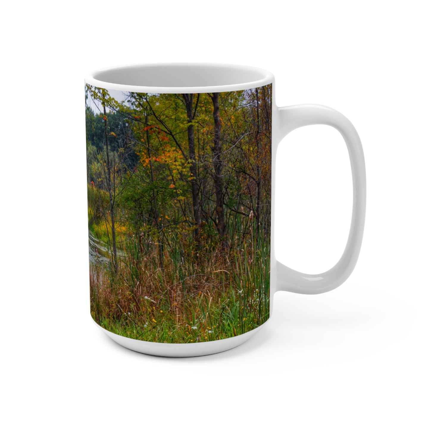 Rustic Farmhouse Coffee Mug featuring A River Runs Through It