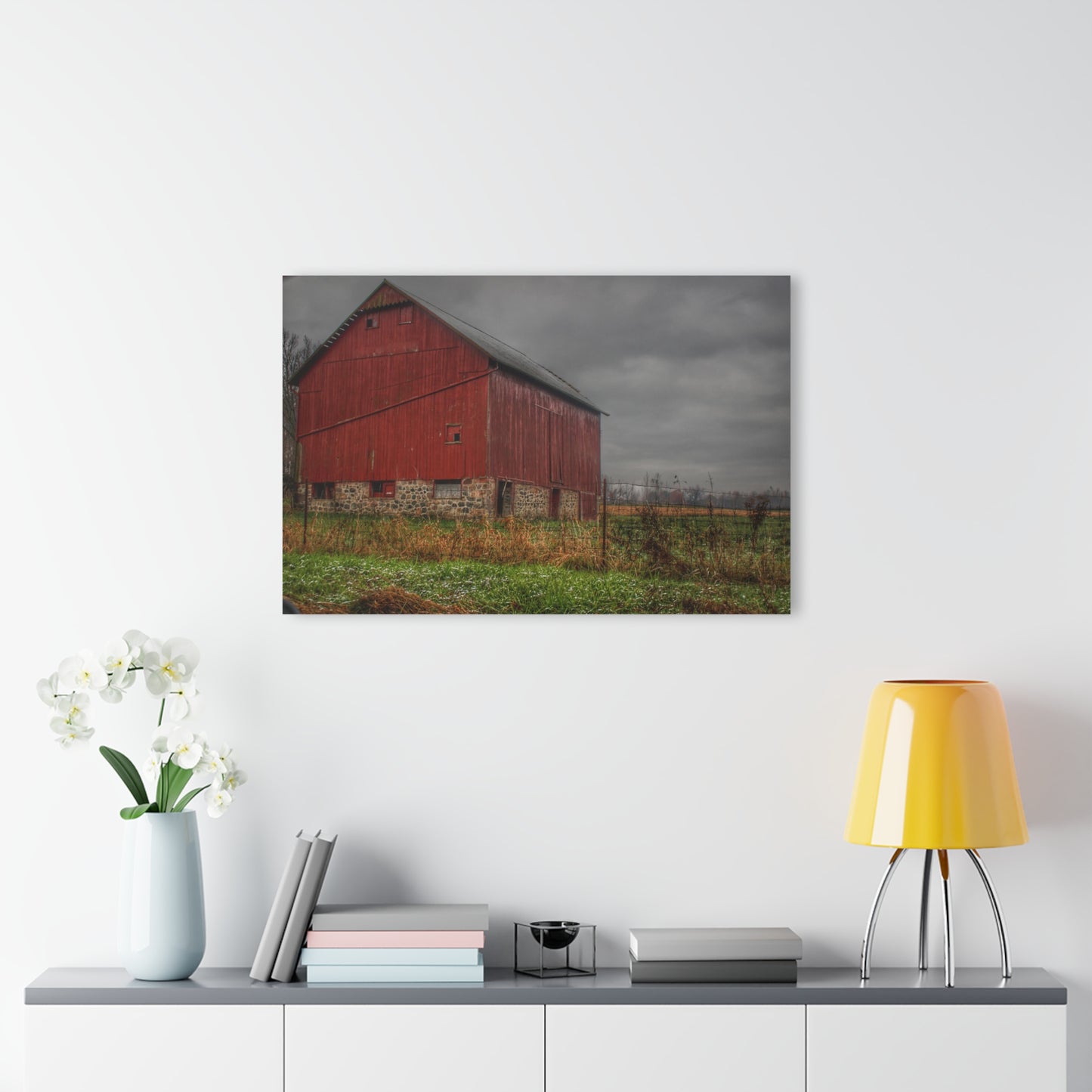 U R There Photography Bowers Road Red III Rustic Farmhouse Acrylic Wall Print