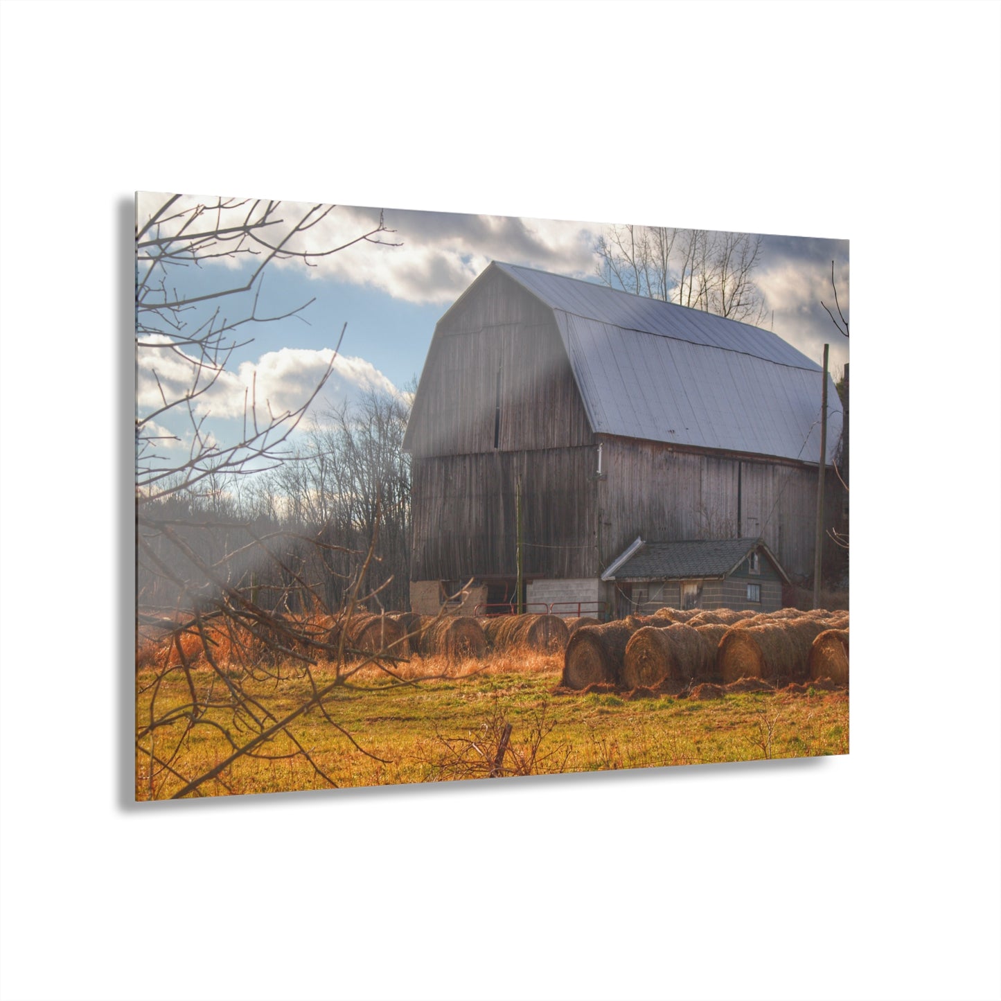 U R There Photography Sandusky Grey Haybarn Rustic Farmhouse Acrylic Wall Print