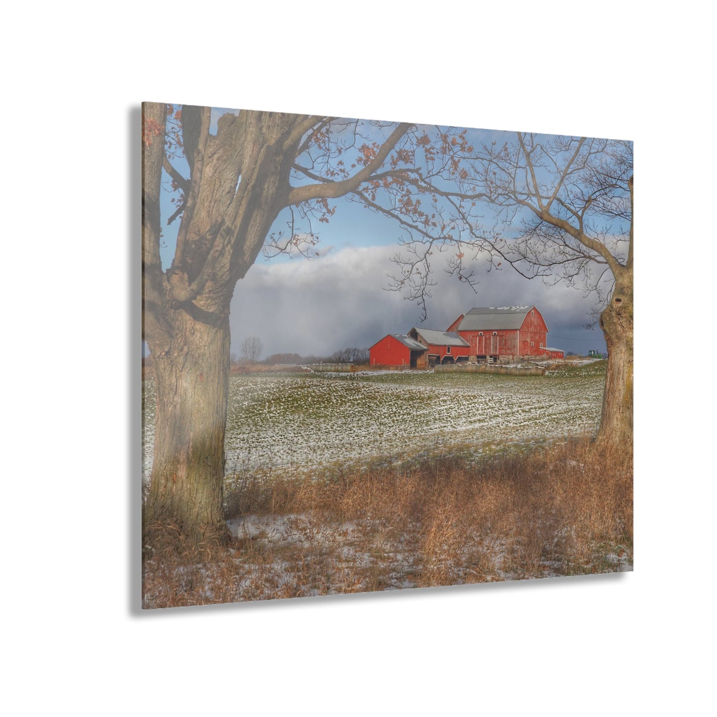 U R There Photography Approaching Storm on Edward Road Rustic Farmhouse Acrylic Wall Print