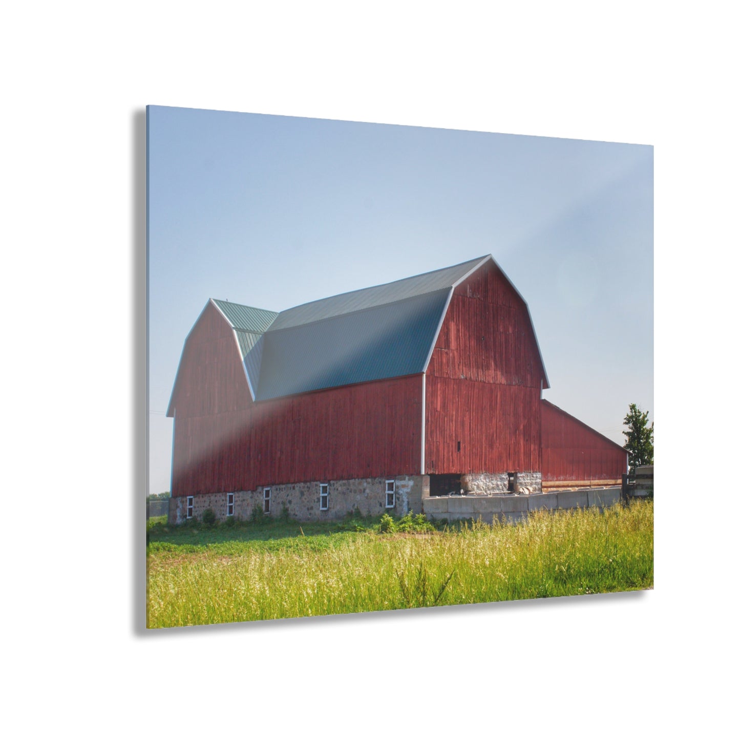 U R There Photography Burnside Red Rustic Farmhouse Acrylic Wall Print