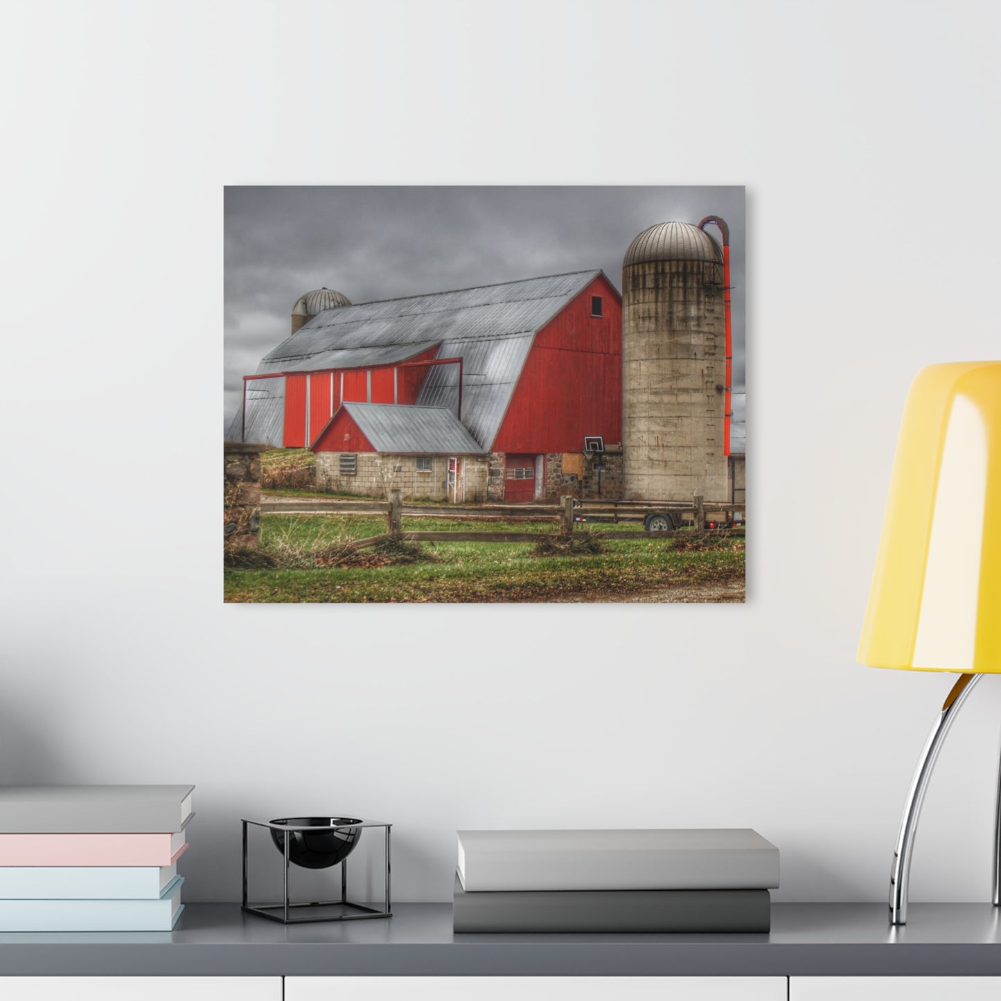 U R There Photography Slattery Roadside Red II Rustic Farmhouse Acrylic Wall Print