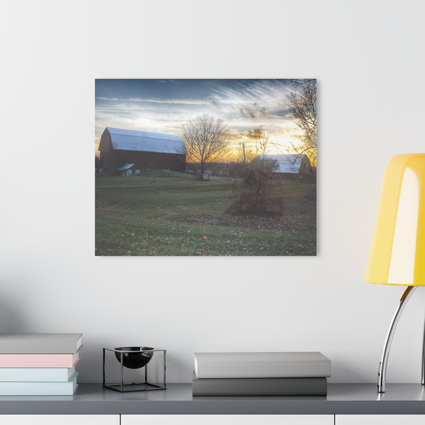 U R There Photography Ortonville Red Rustic Farmhouse Acrylic Wall Print