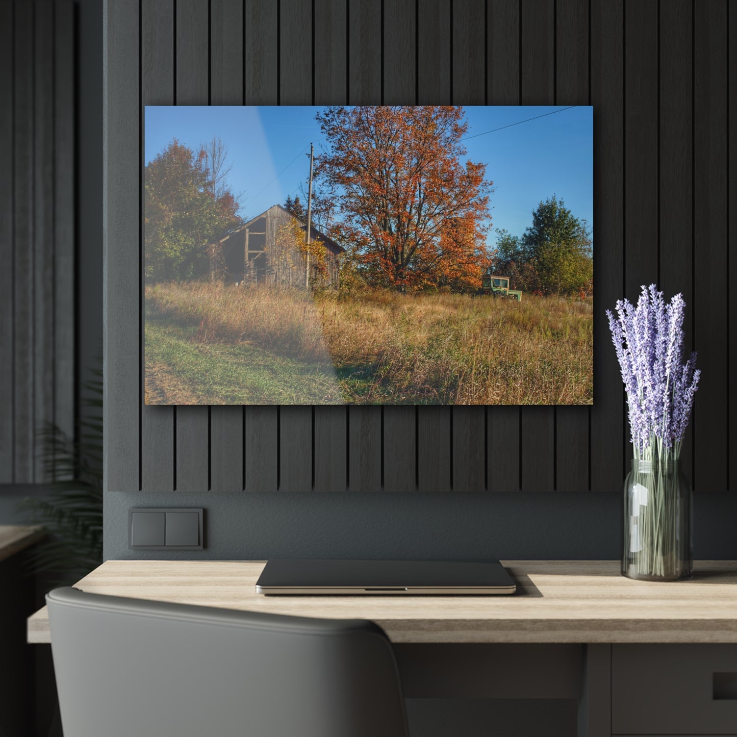 U R There Photography Clothier Road Grey Rustic Farmhouse Acrylic Wall Print