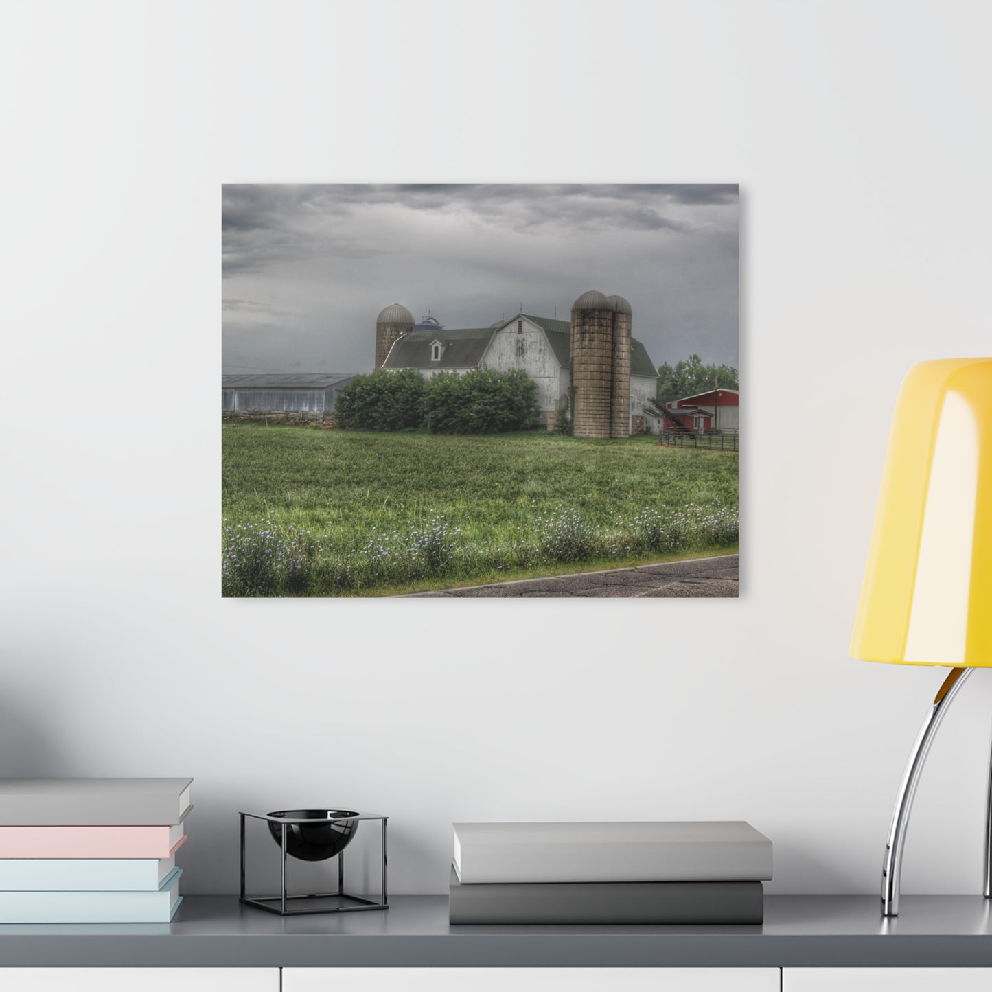 U R There Photography Clark Road White II Rustic Farmhouse Acrylic Wall Print