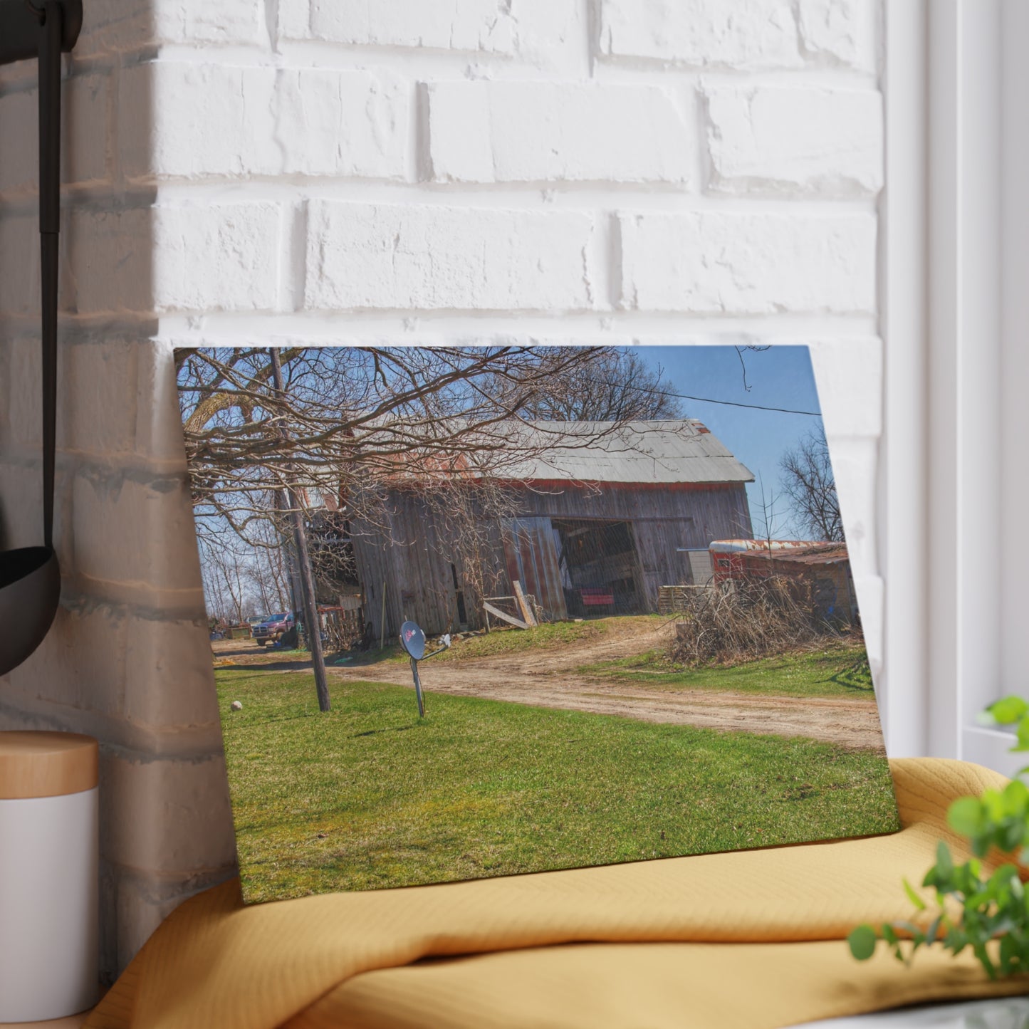 U R There Photography Lee Hill Greys Rustic Farmhouse Tempered-Glass Cutting Board