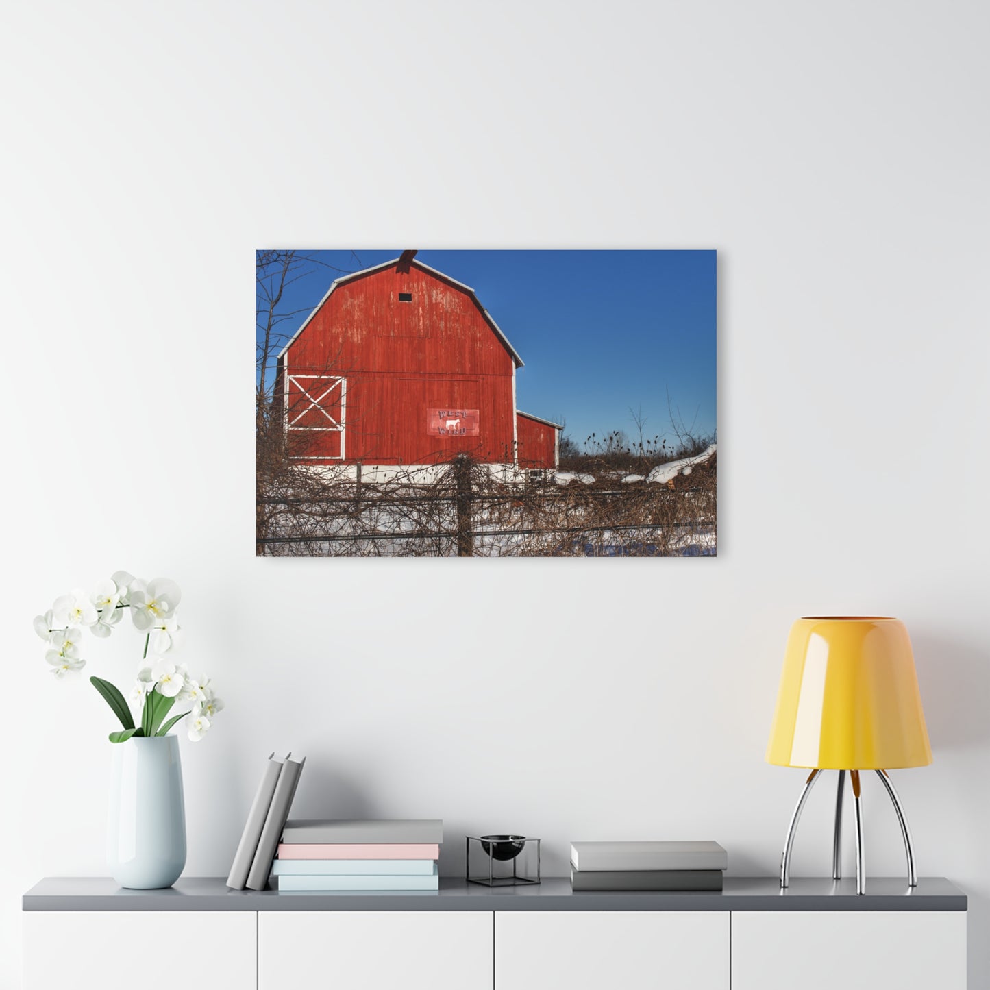 U R There Photography Vassar Red Wild Rustic Farmhouse Acrylic Wall Print