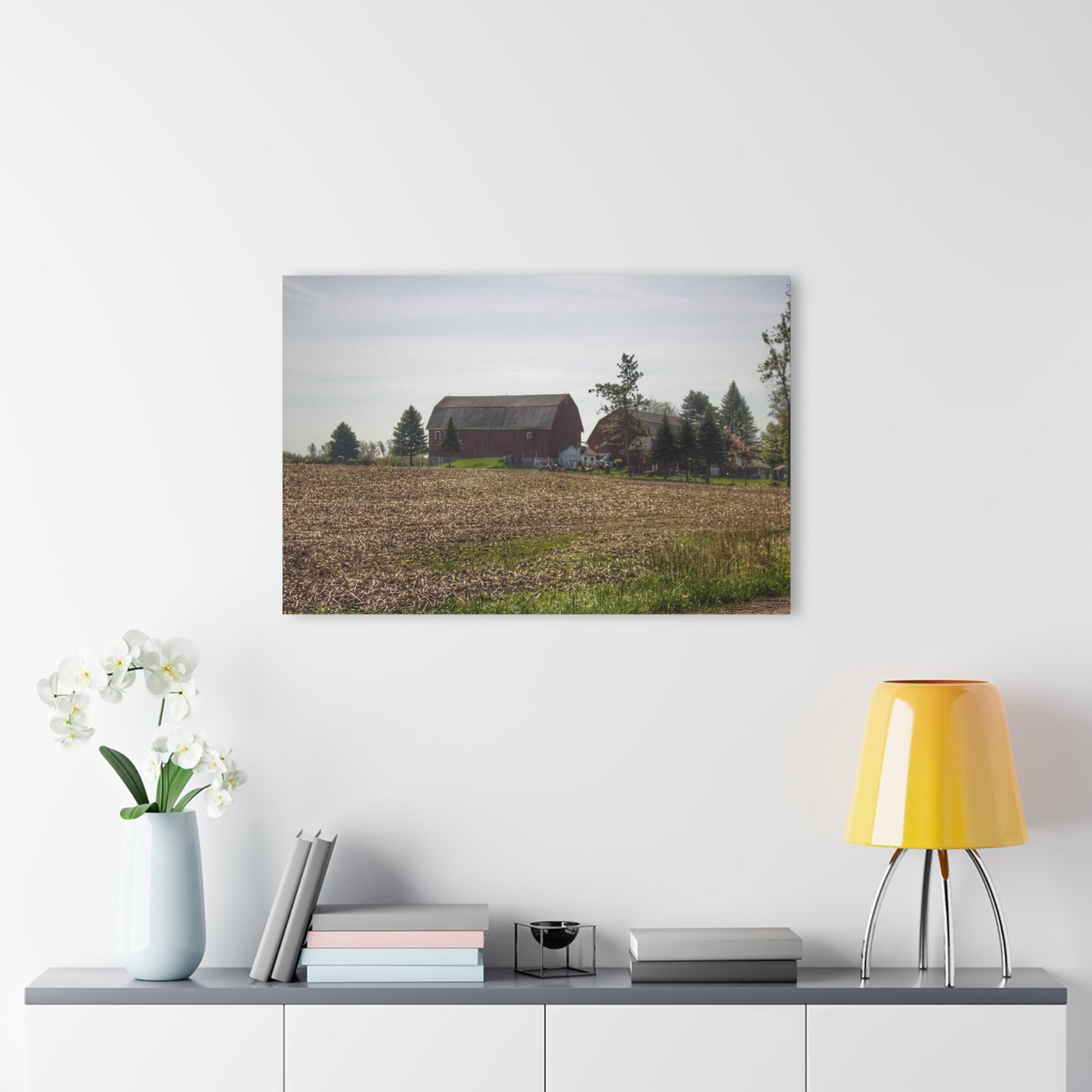 U R There Photography Bishop Road Reds IV Rustic Farmhouse Acrylic Wall Print