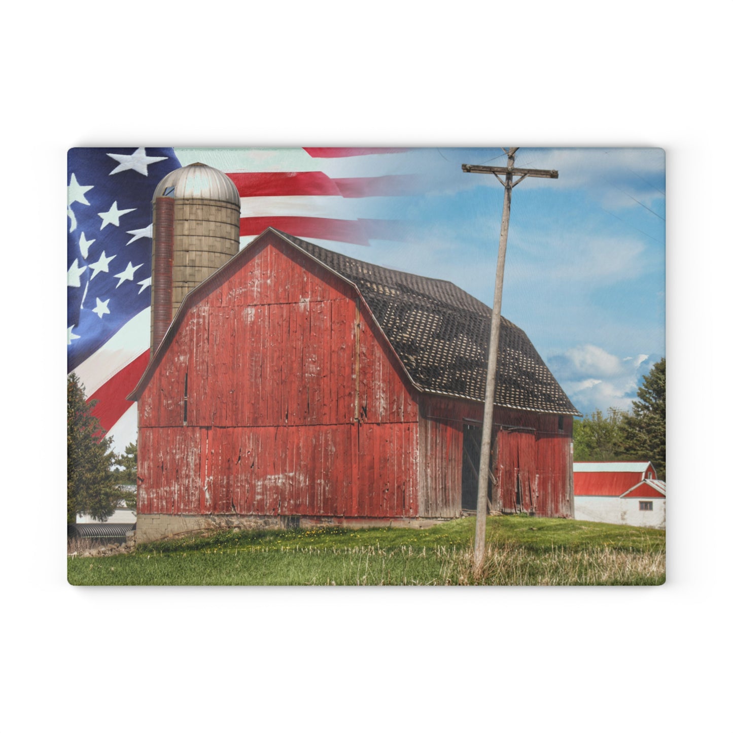 U R There Photography An American Farm I Rustic Farmhouse Tempered-Glass Cutting Board