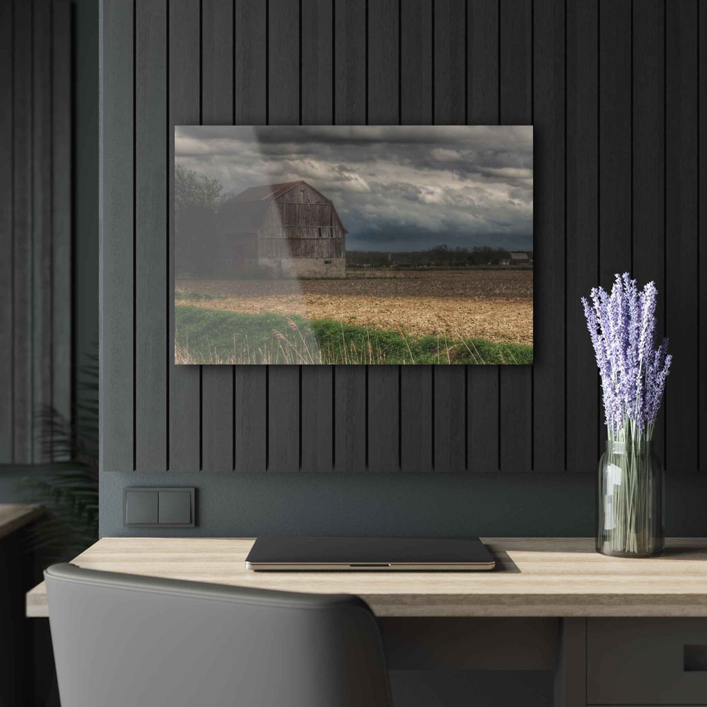 U R There Photography Sandusky Grey I Rustic Farmhouse Acrylic Wall Print