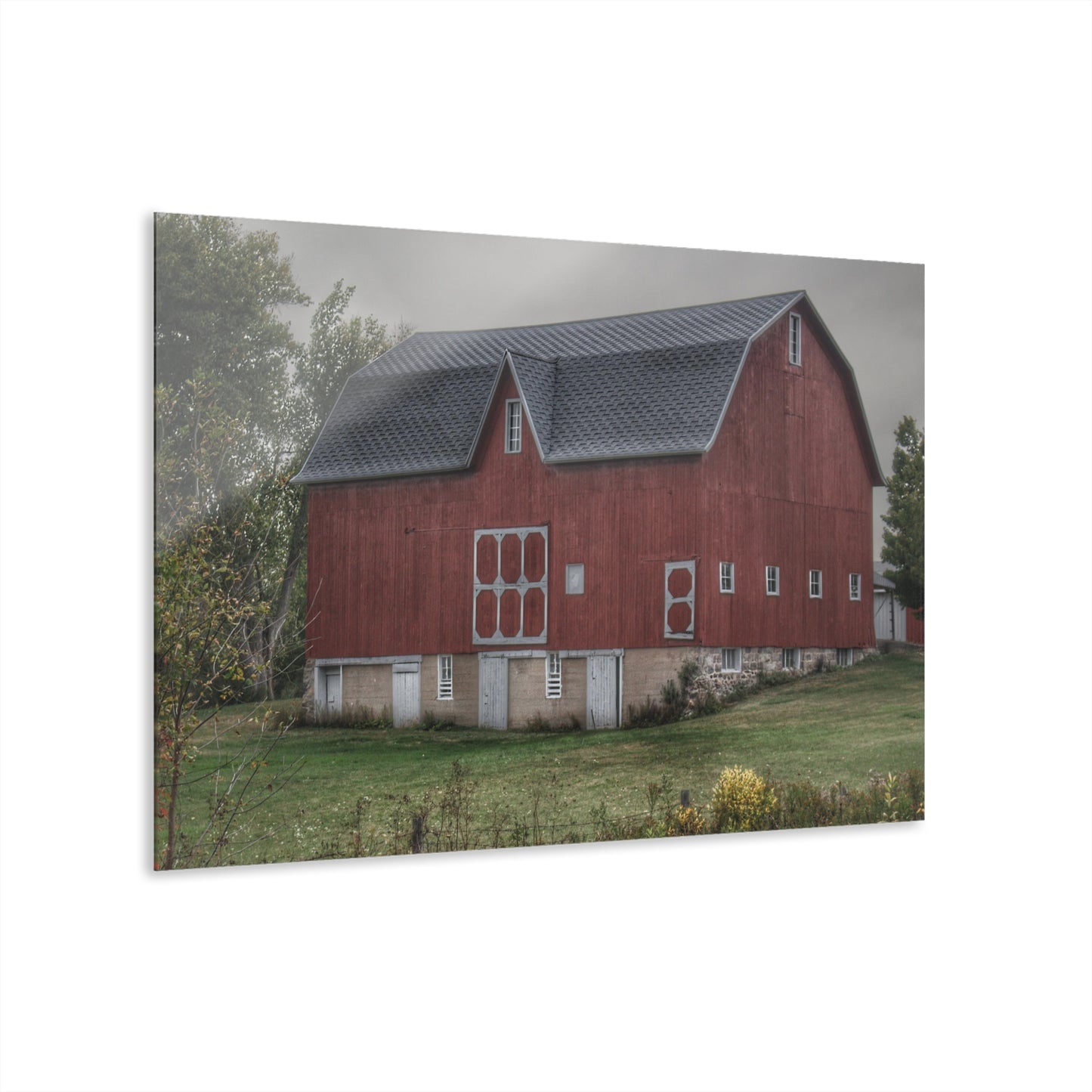 U R There Photography Vassar Road Red I Rustic Farmhouse Acrylic Wall Print
