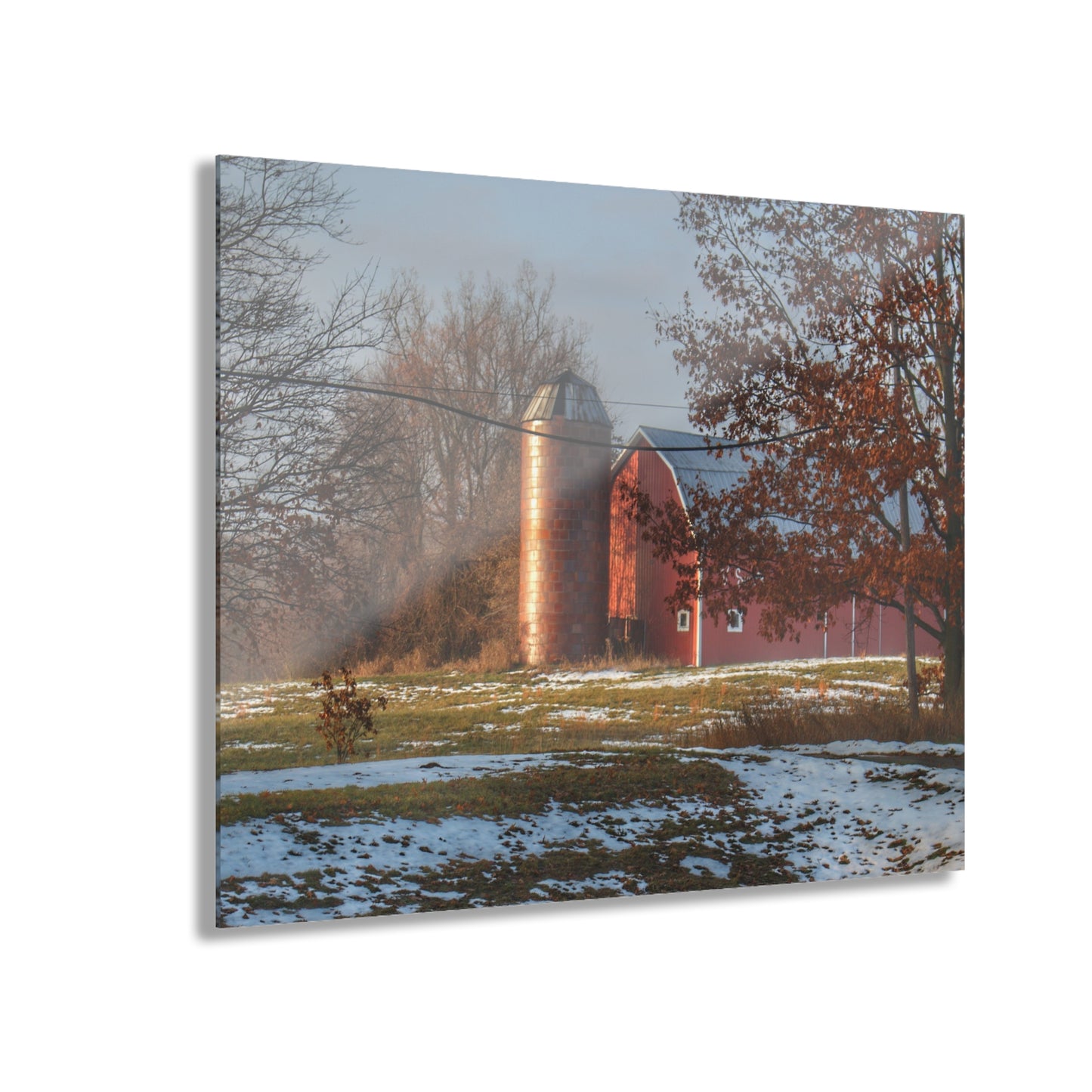 U R There Photography Vienna Road Red Rustic Farmhouse Acrylic Wall Print