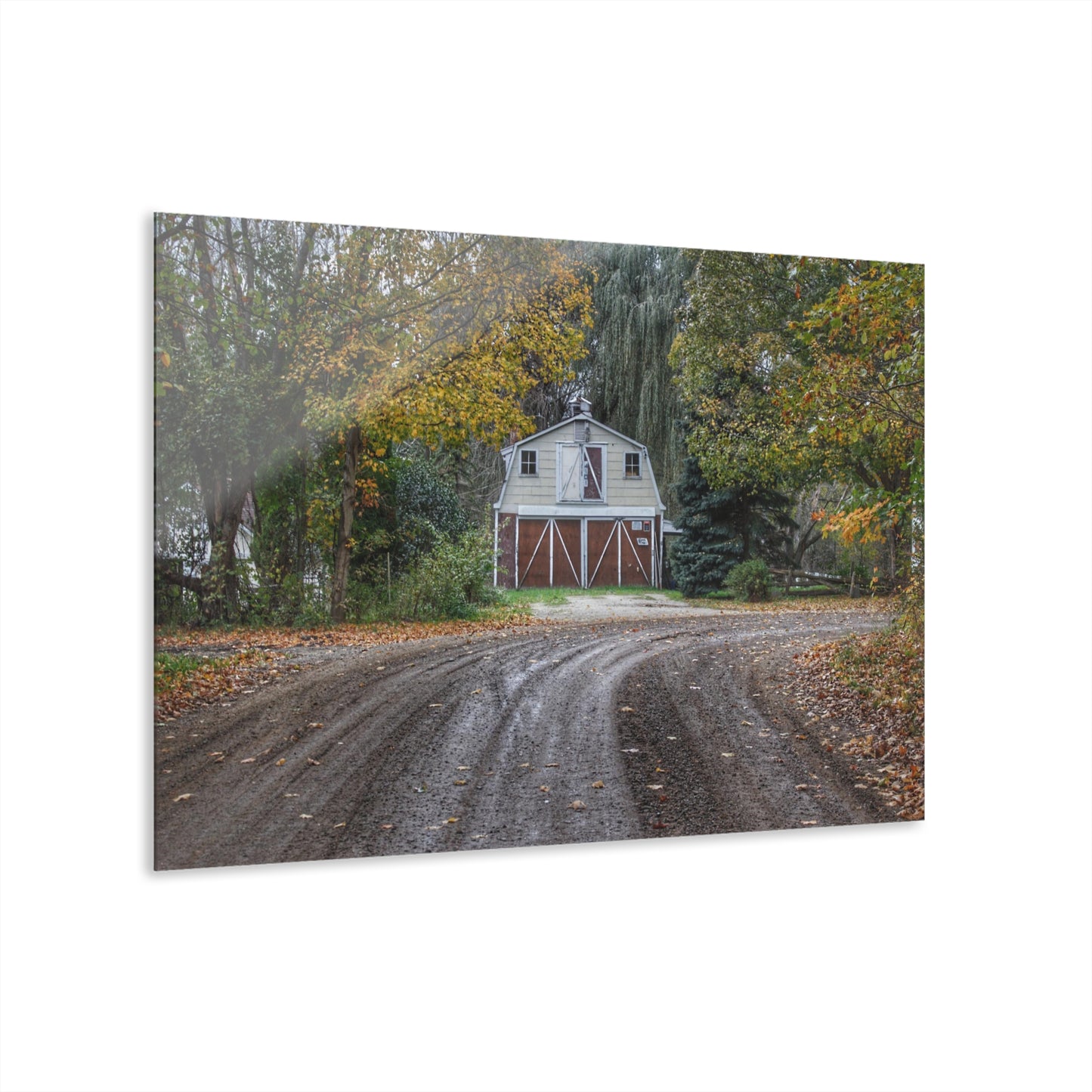 U R There Photography Barn at the Bend Rustic Farmhouse Acrylic Wall Print