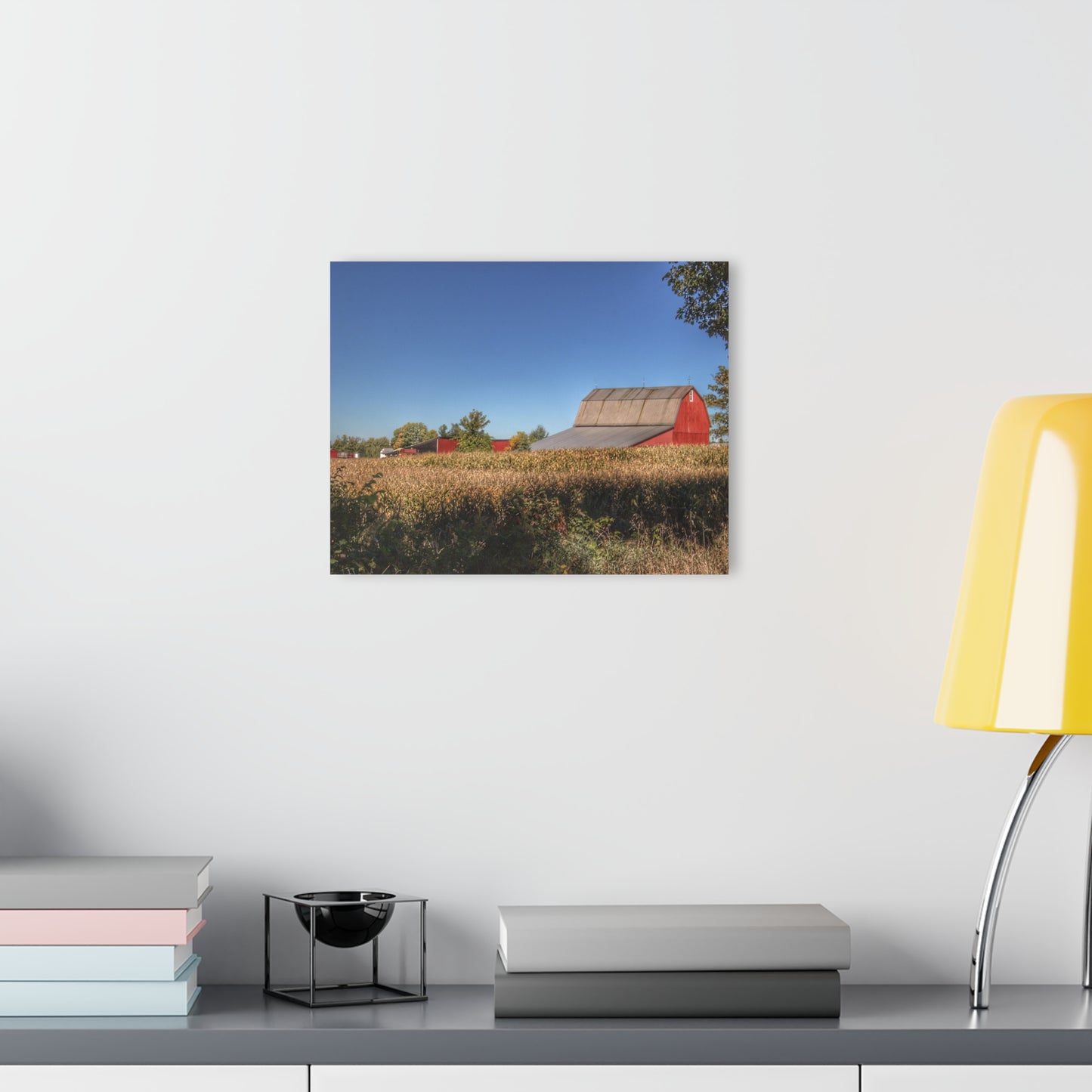 U R There Photography Red Saltbox Barn Rustic Farmhouse Acrylic Wall Print