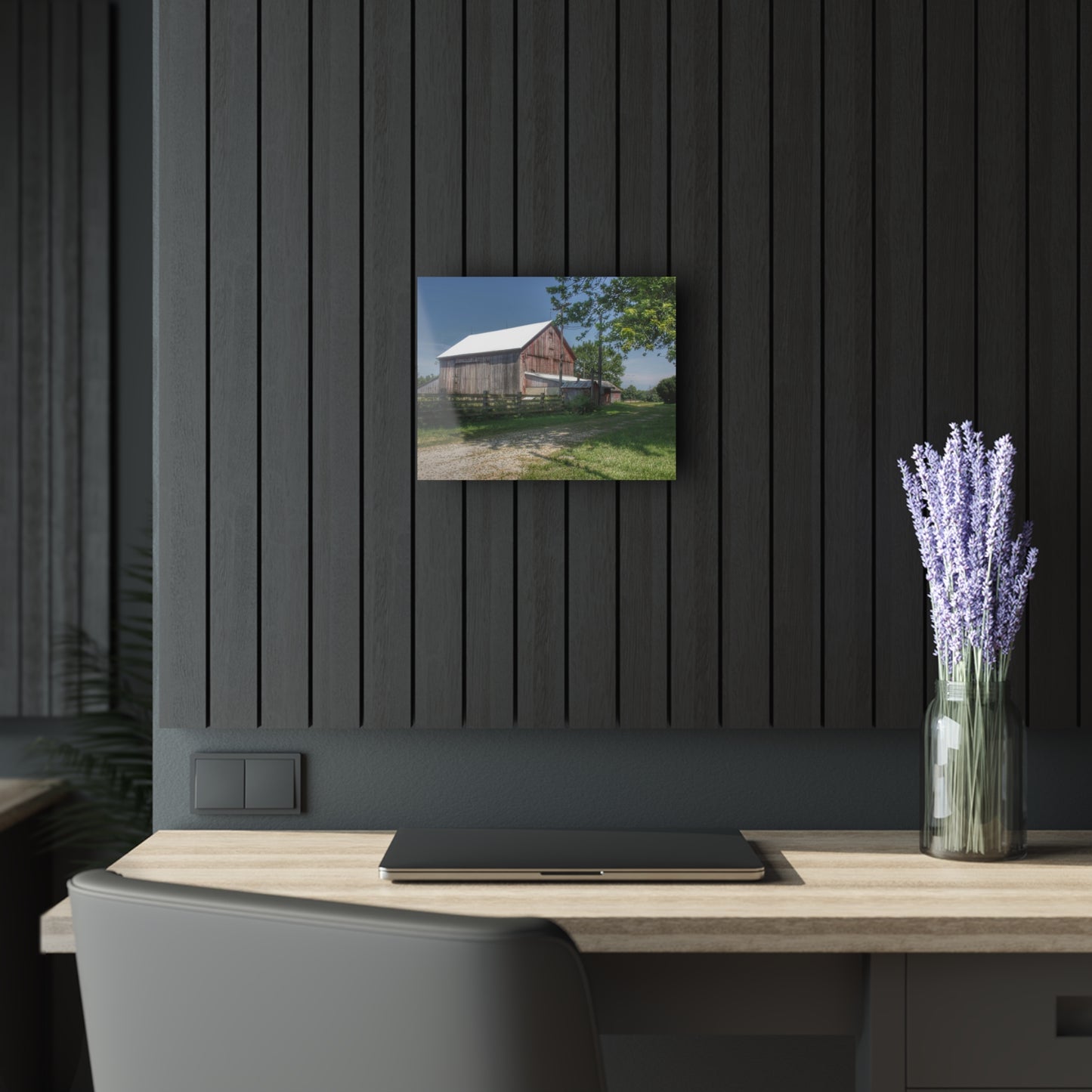 U R There Photography Castle Road Cow Barn II Rustic Farmhouse Acrylic Wall Print
