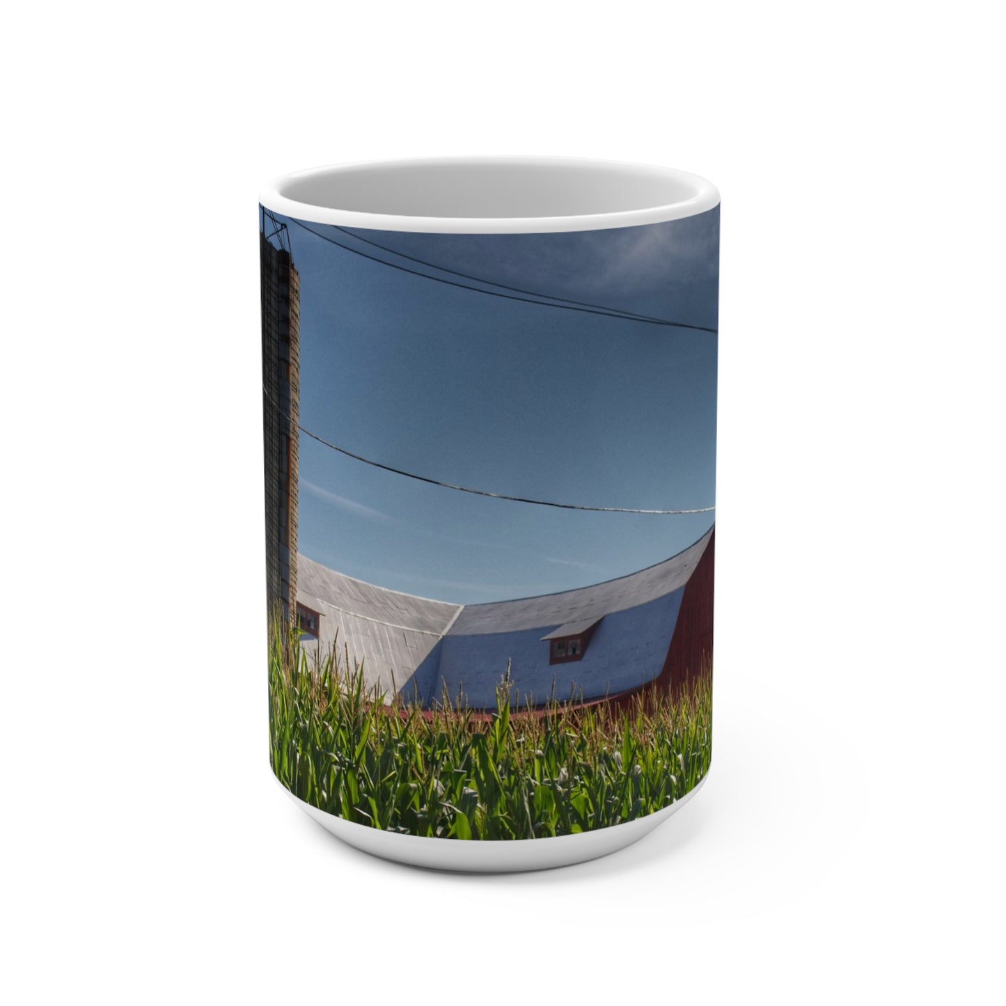 Rustic Farmhouse Coffee Mug featuring Above the Corn on Tuscola Road