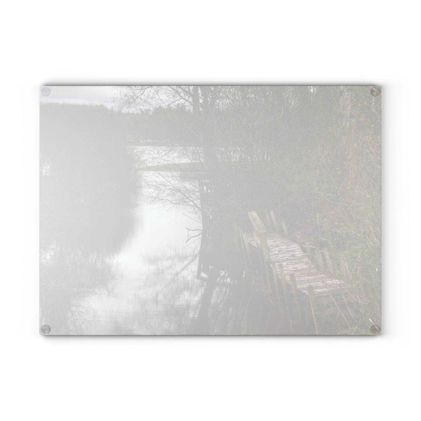 U R There Photography Private Pathways Rustic Farmhouse Tempered-Glass Cutting Board