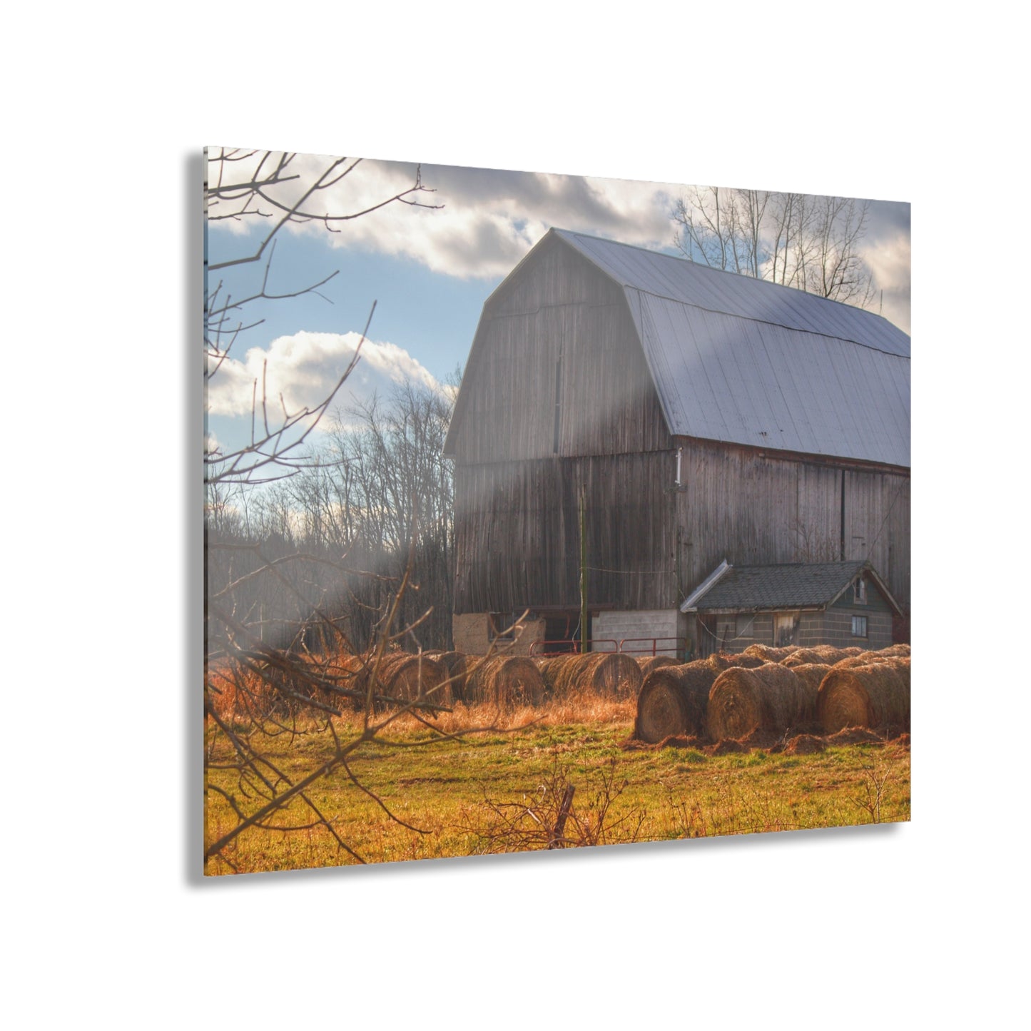 U R There Photography Sandusky Grey Haybarn Rustic Farmhouse Acrylic Wall Print