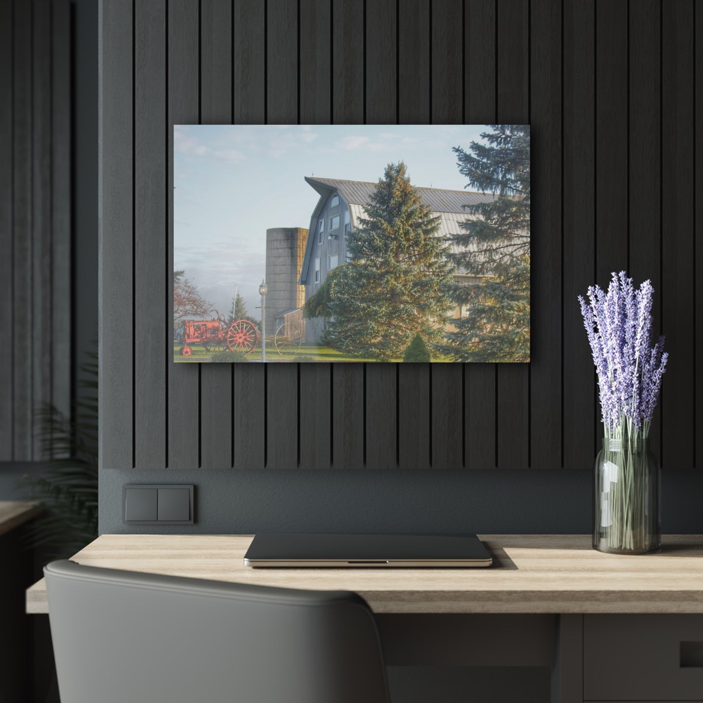 U R There Photography Peppermill Grey Rustic Farmhouse Acrylic Wall Print