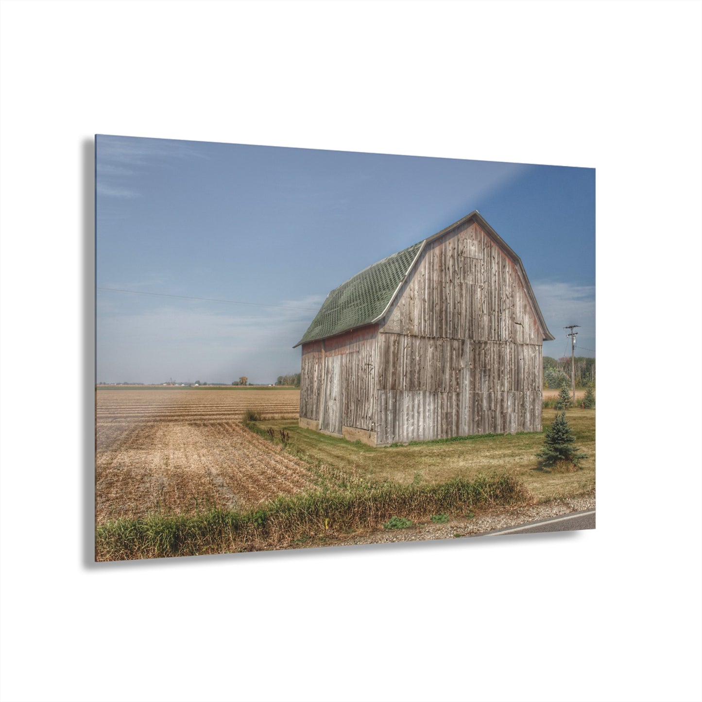 U R There Photography Vassar Road Grey Rustic Farmhouse Acrylic Wall Print