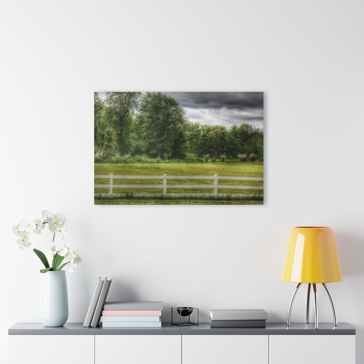 U R There Photography Beyond the White Fence Rustic Farmhouse Acrylic Wall Print