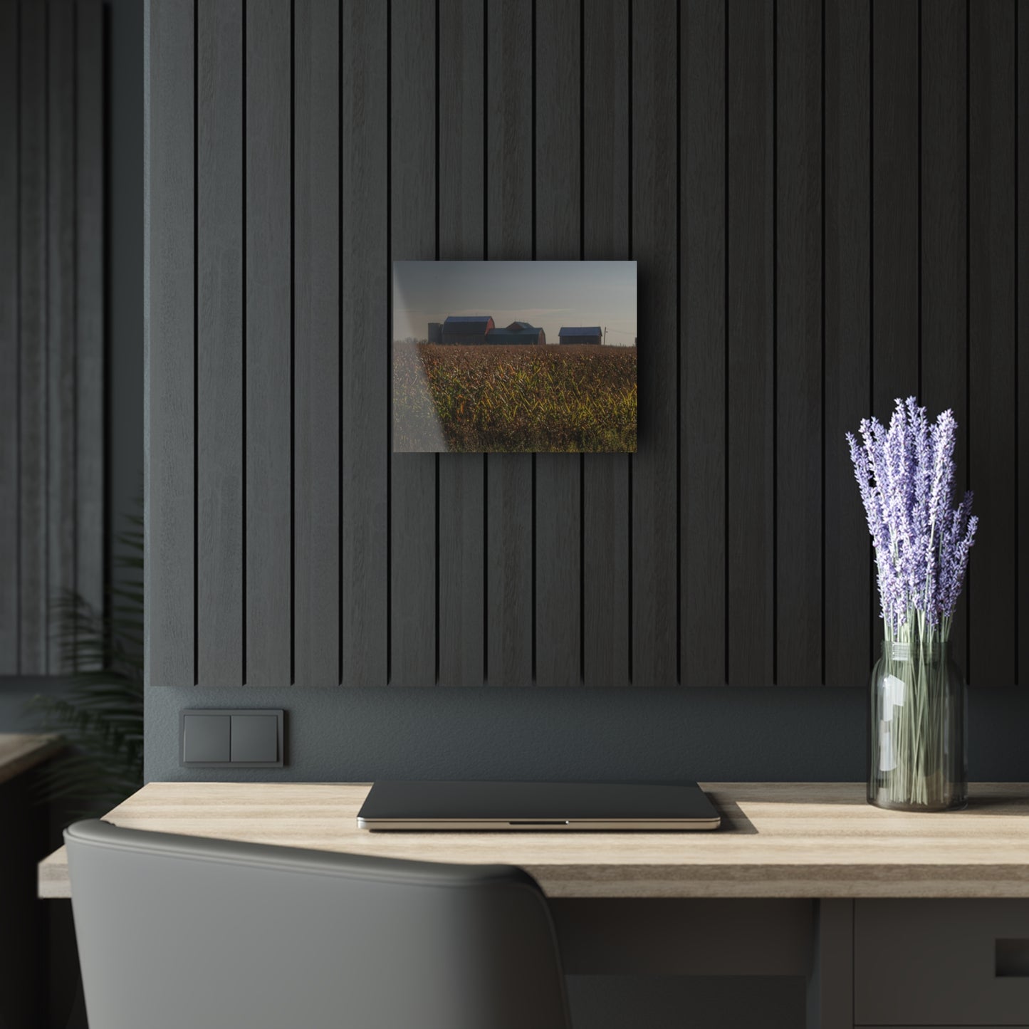 U R There Photography Slattery Road Farm and Cornfield I Rustic Farmhouse Acrylic Wall Print