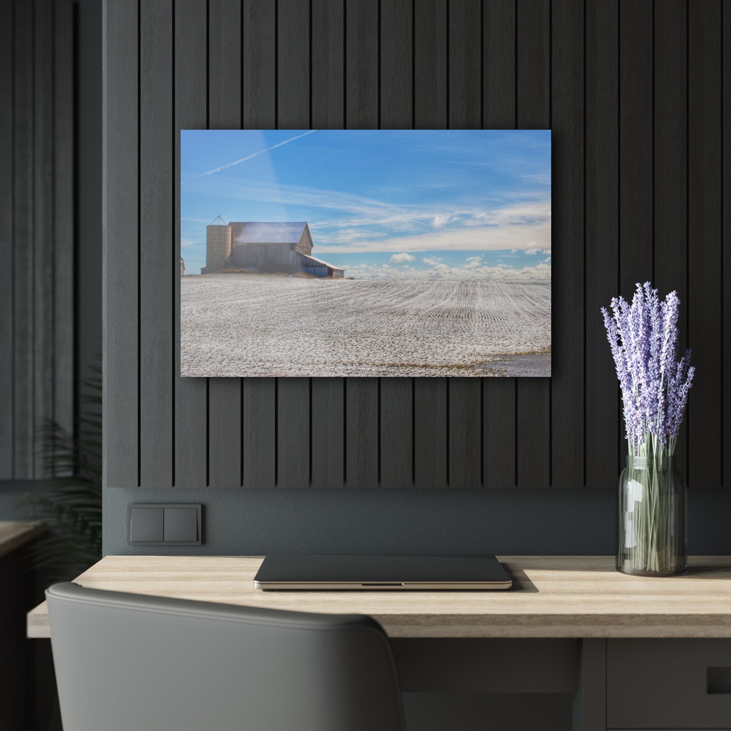 U R There Photography Early Spring Grey II Rustic Farmhouse Acrylic Wall Print