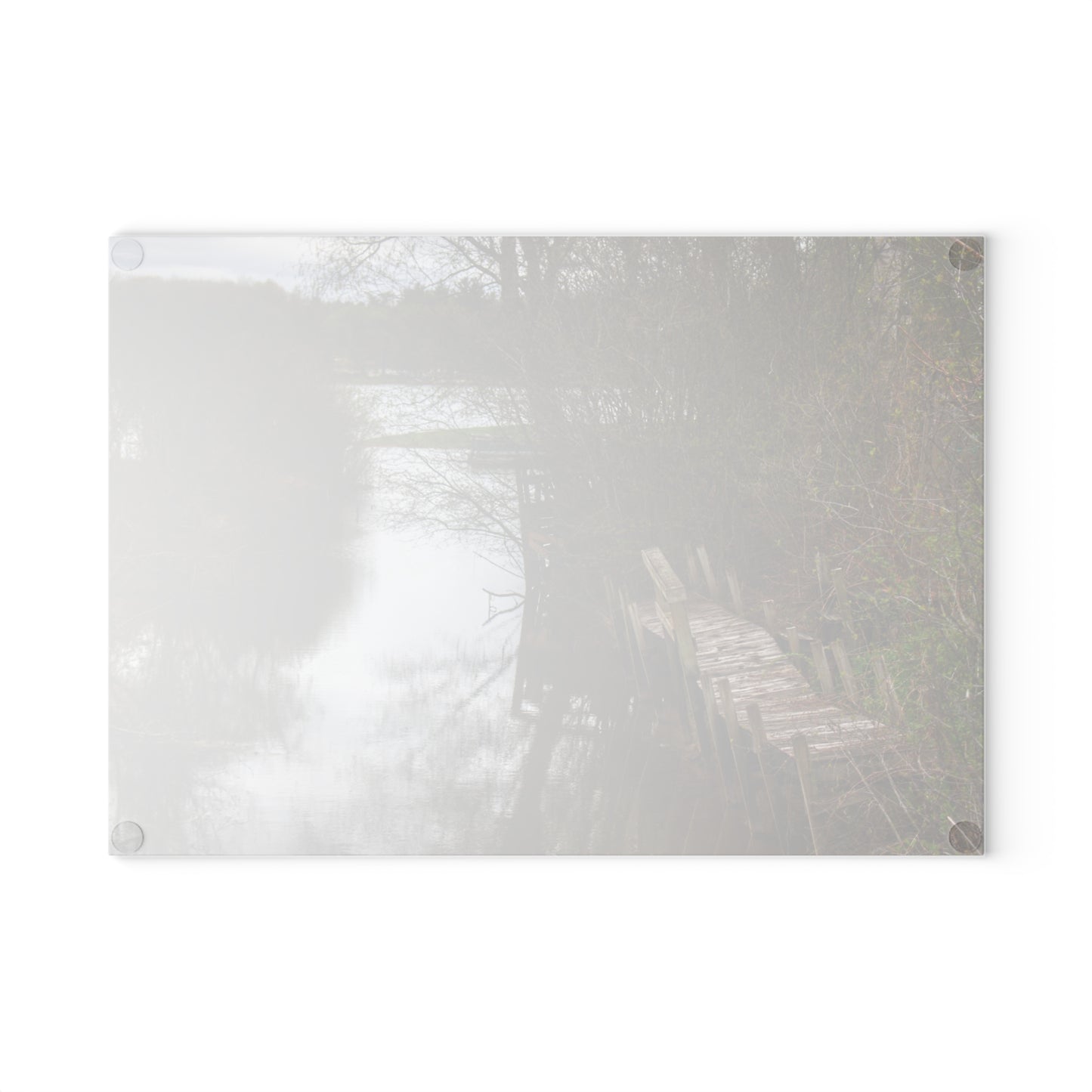 U R There Photography Private Pathways Rustic Farmhouse Tempered-Glass Cutting Board