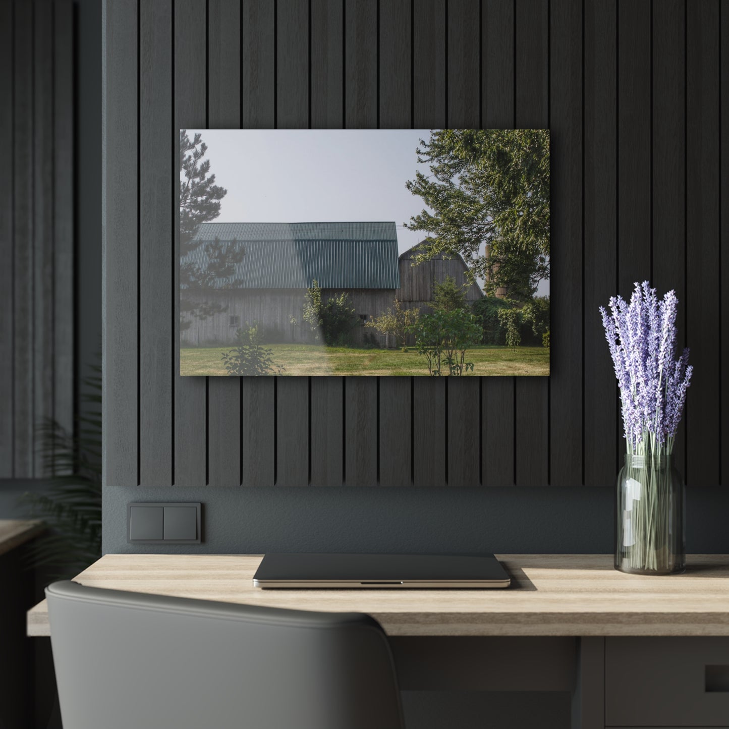 U R There Photography Bordman Road Greys Rustic Farmhouse Acrylic Wall Print