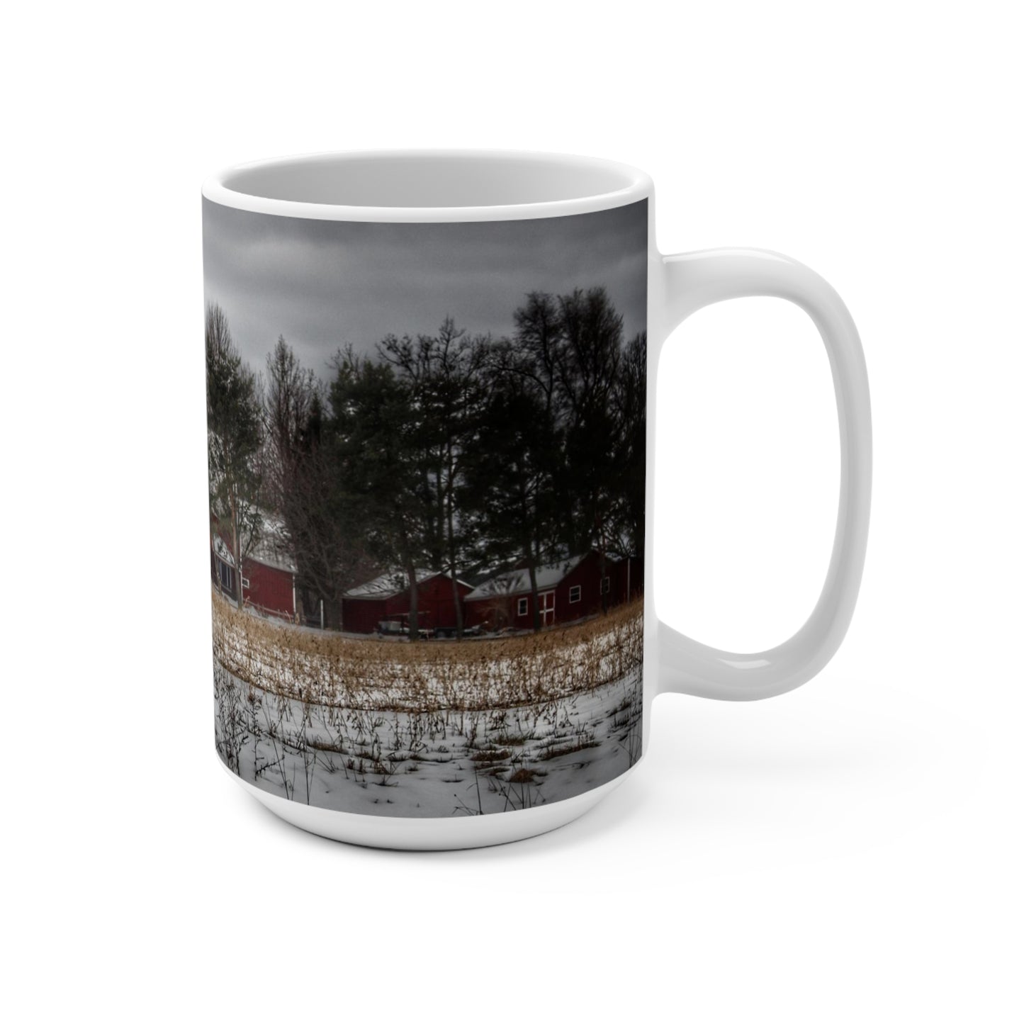 Rustic Farmhouse Coffee Mug Featuring Across the Field in Thornville