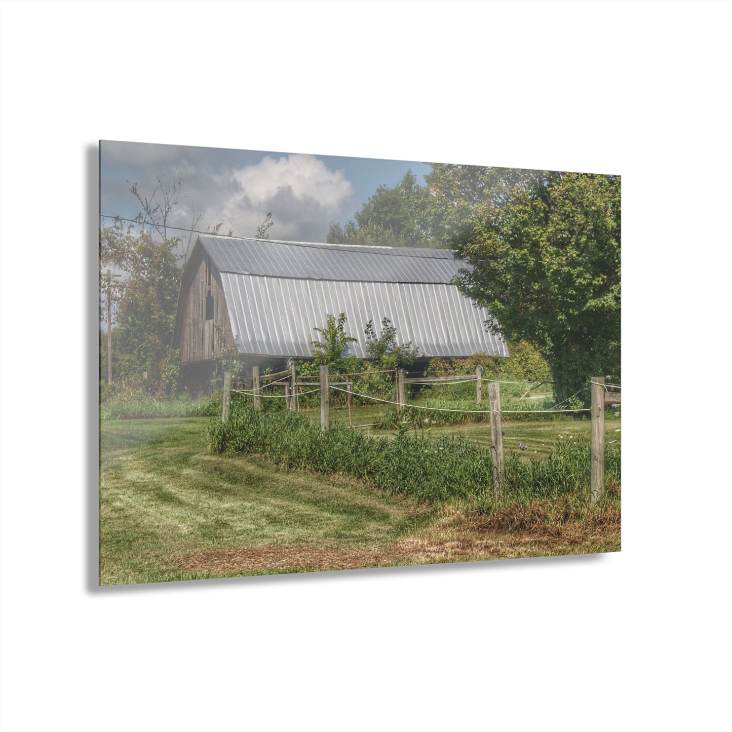 U R There Photography Old Roadside Grey Rustic Farmhouse Acrylic Wall Print