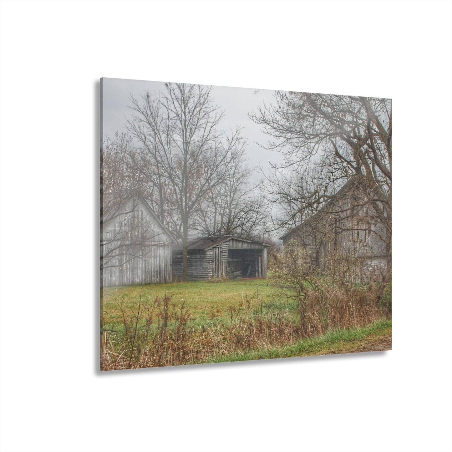 U R There Photography Bowers Road Greys IV Rustic Farmhouse Acrylic Wall Print
